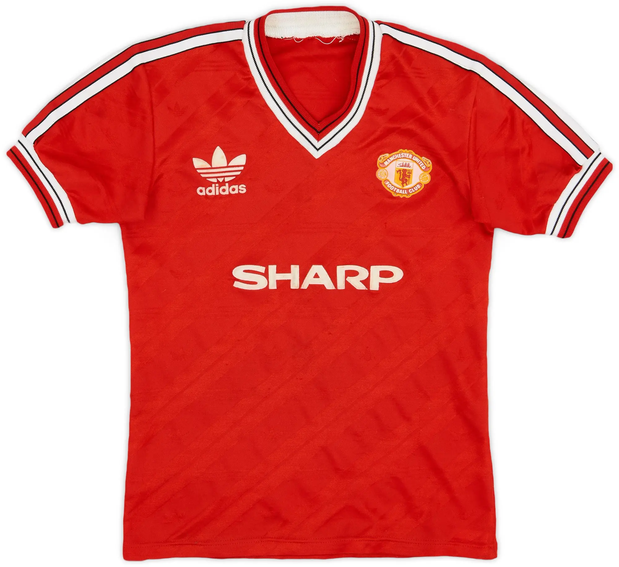 adidas 1986-88 Manchester United Home Shirt - 7/10 - (M.Boys)