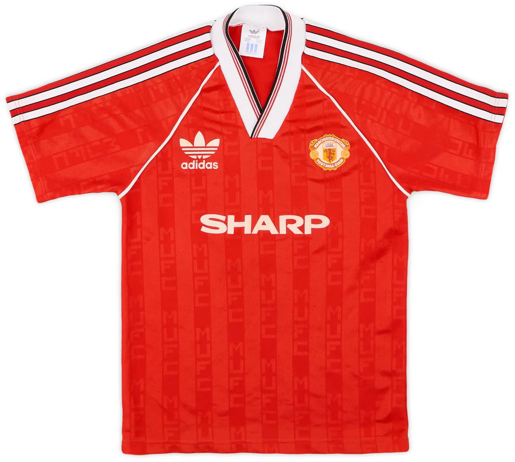 adidas 1988-90 Manchester United Home Shirt - 8/10 - (L.Boys)