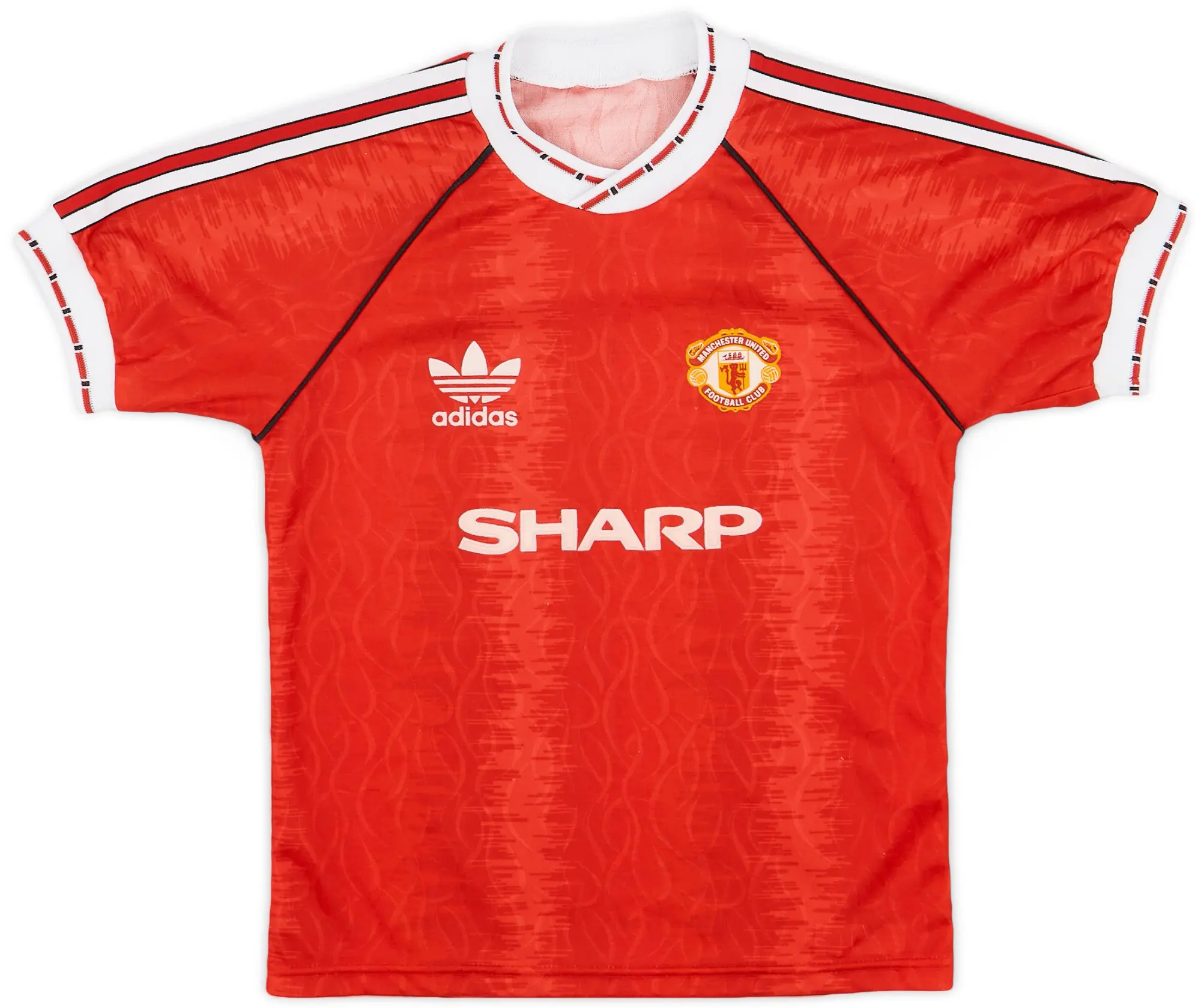 adidas 1990-92 Manchester United Home Shirt - 8/10 - (M.Boys)