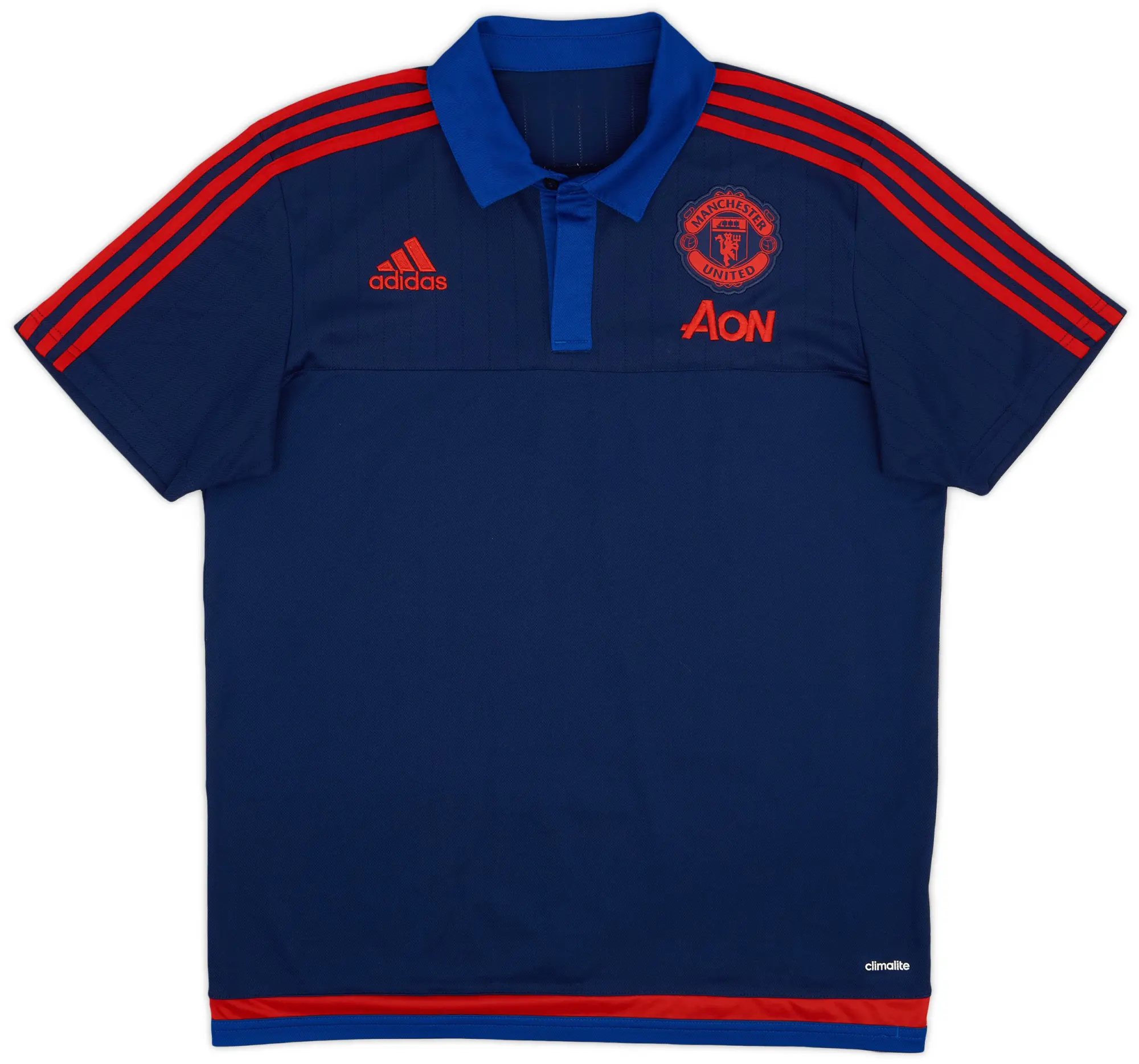 2015-16 Manchester United adidas Polo Shirt - 8/10 - (L)