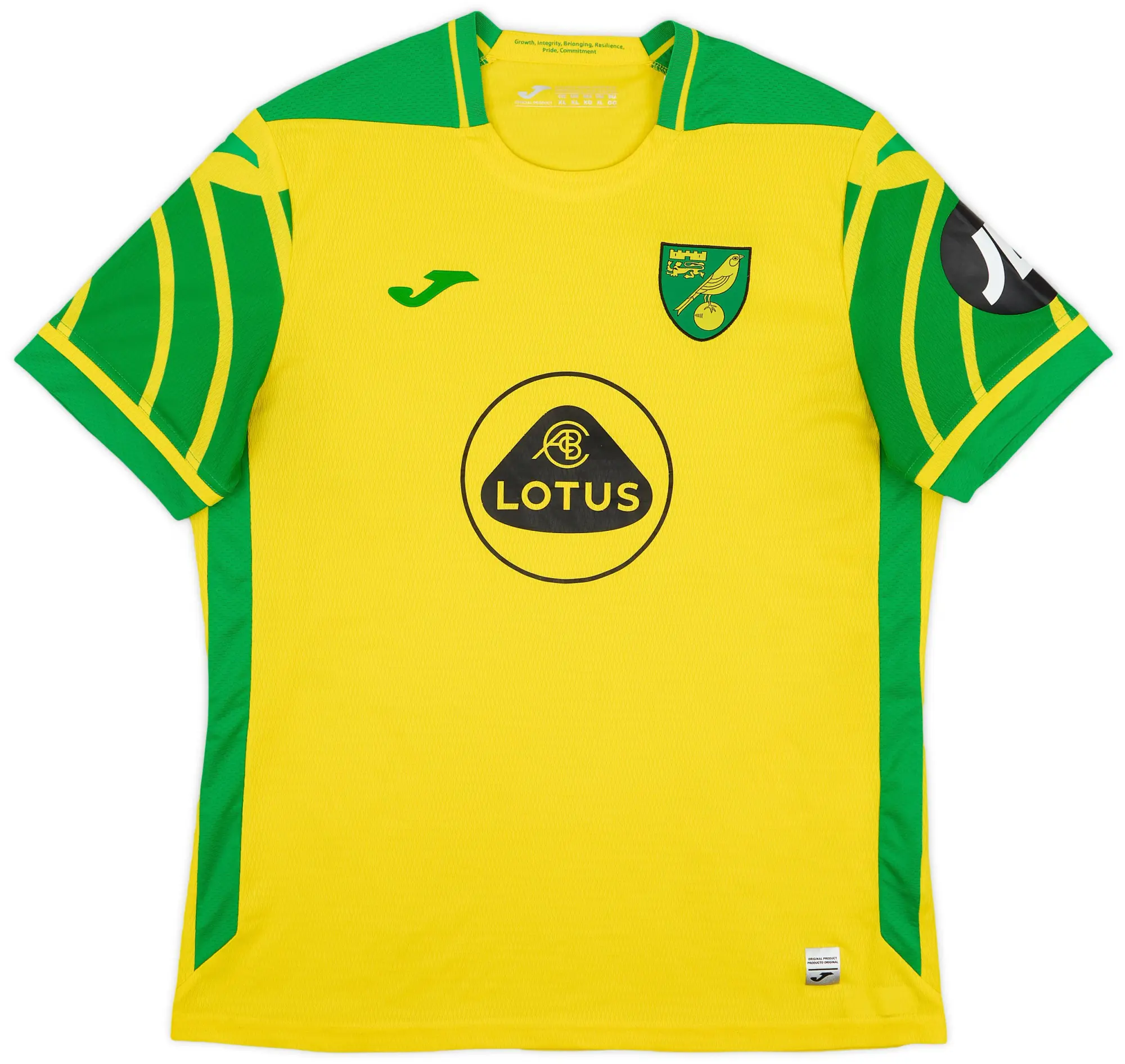 Joma 2021-22 Norwich Home Shirt - 8/10 - (XL)