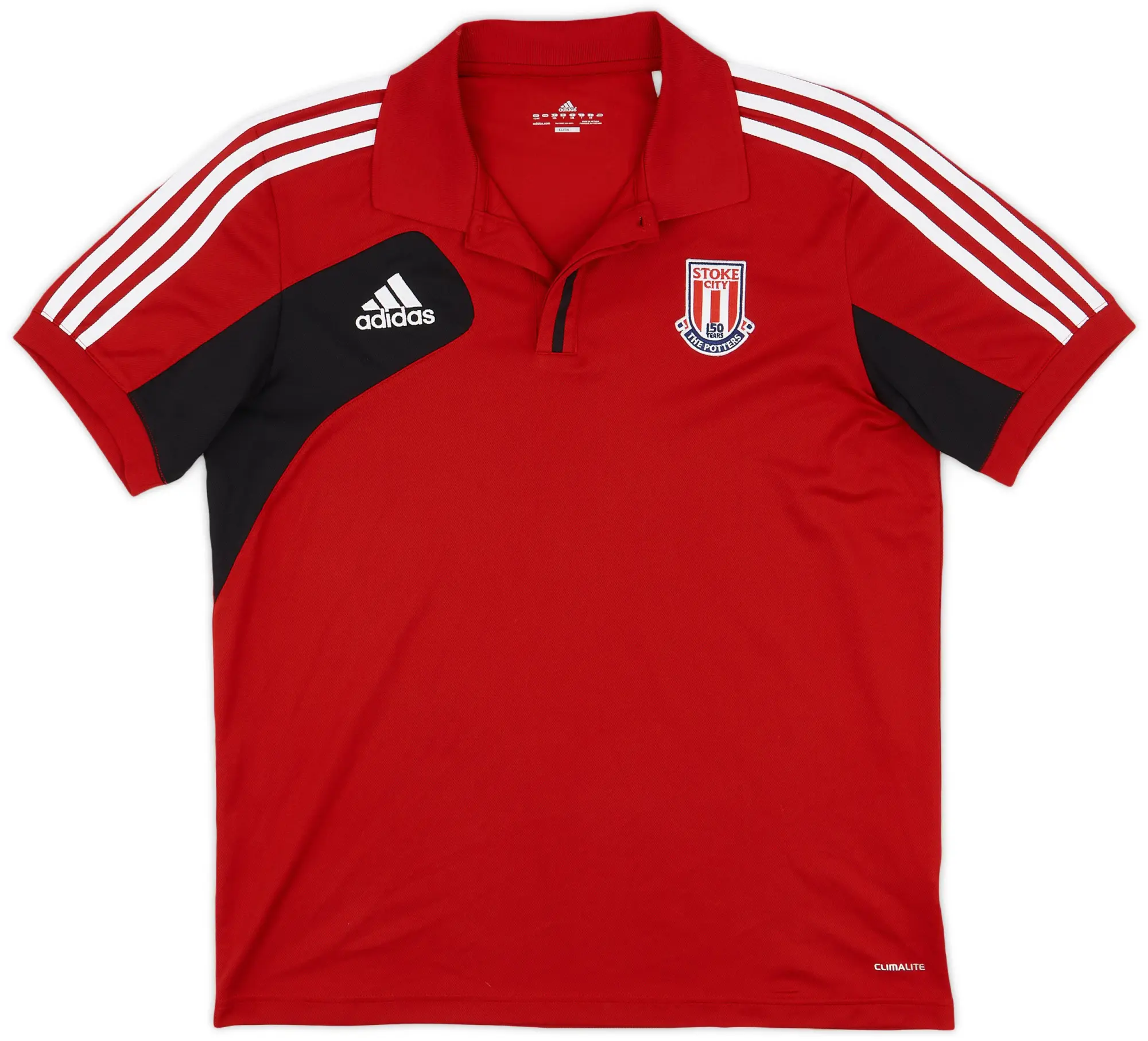 2012-13 Stoke City adidas Polo Shirt - 9/10 - (L)