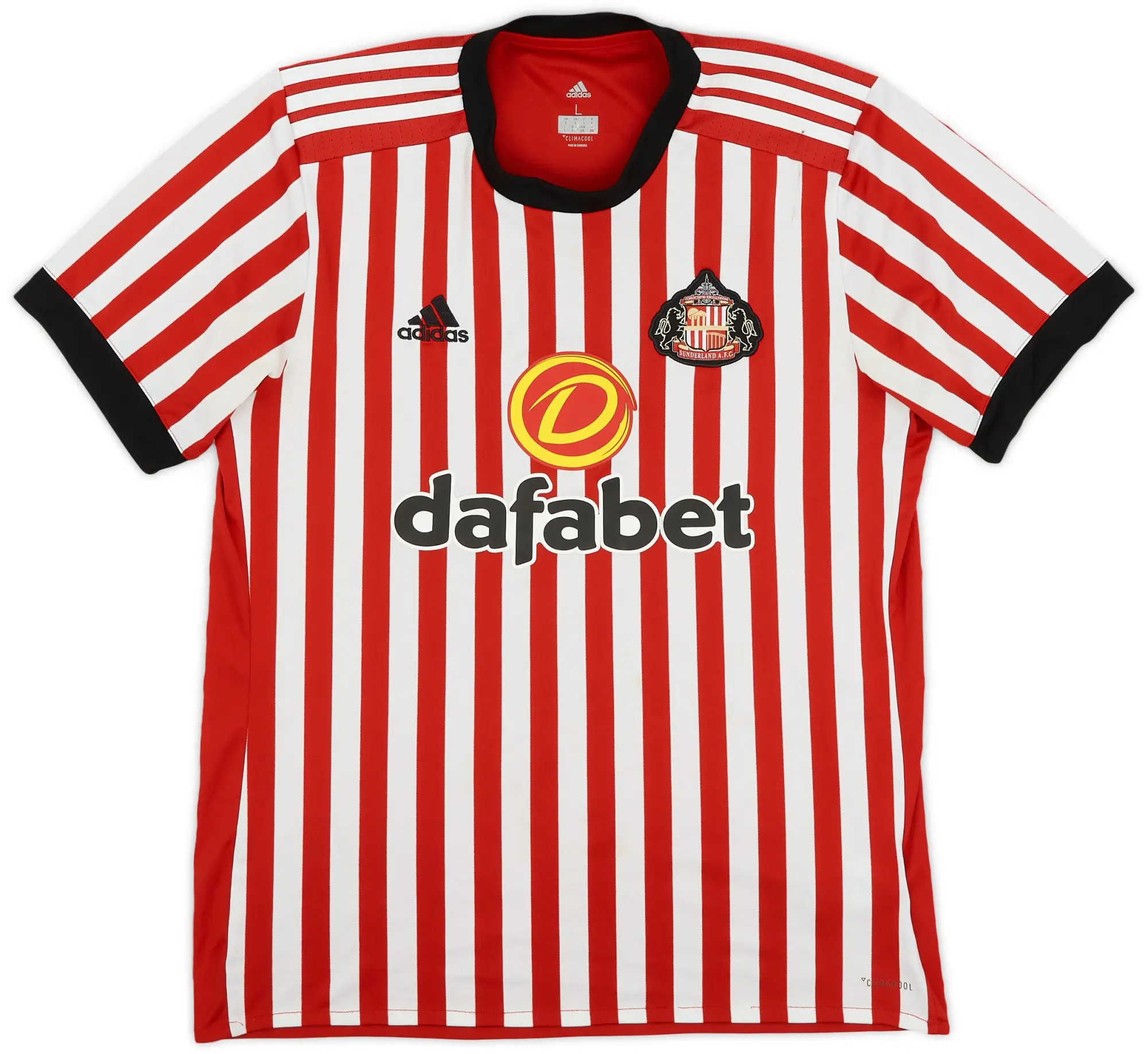 adidas 2017-18 Sunderland Home Shirt - 6/10 - (L)