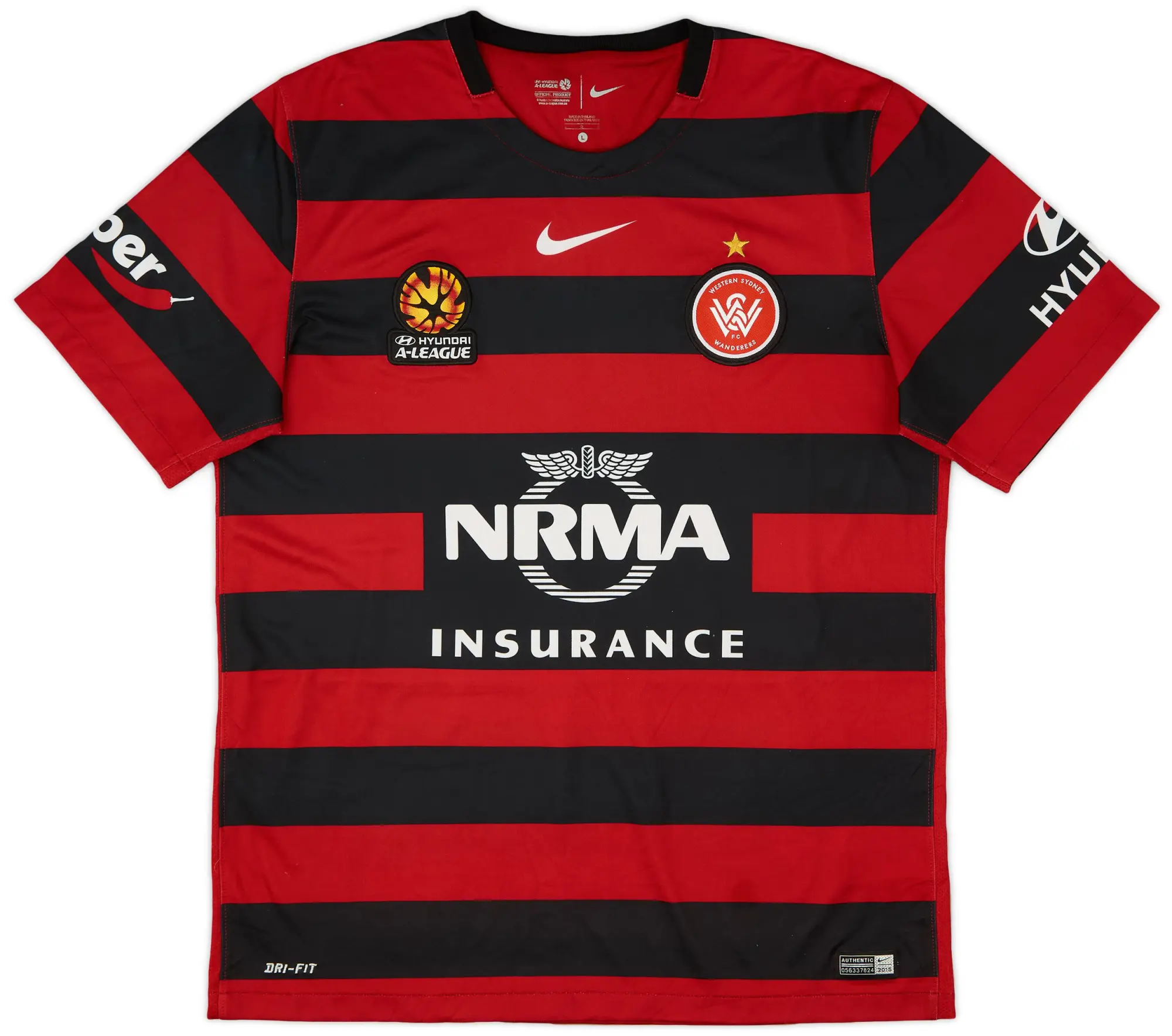 Nike 2015-16 Western Sydney Wanderers Home Shirt - 8/10 - (L)