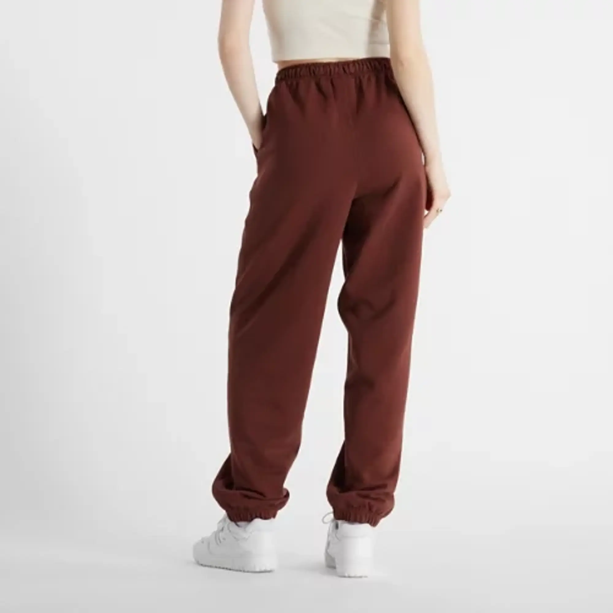 New Balance Women's Athletics French Terry Jogger in Brown Cotton