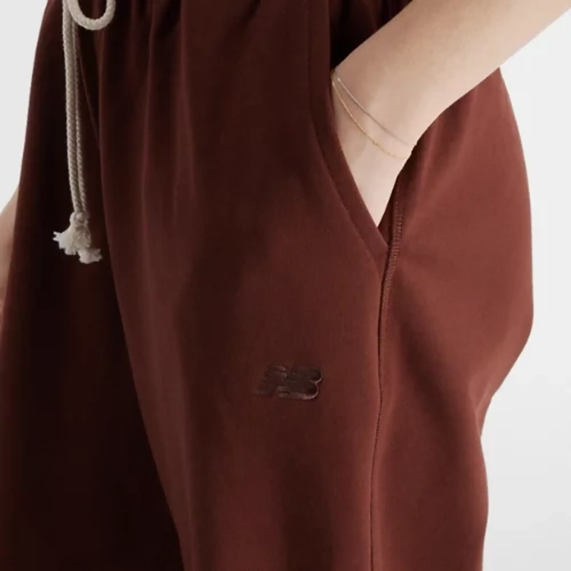 New Balance Women's Athletics French Terry Jogger in Brown Cotton