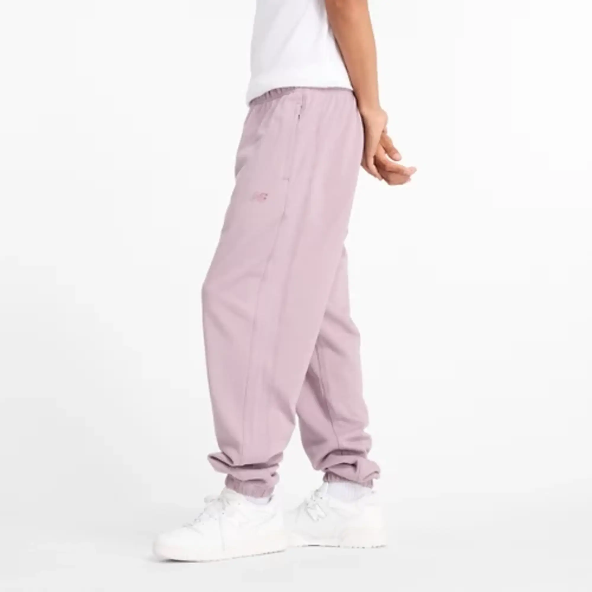 New Balance Men's Athletics French Terry Jogger in Purple Cotton