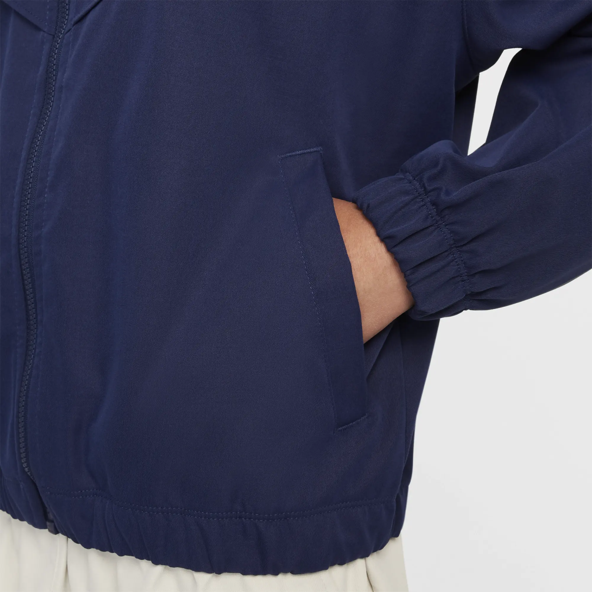 Nike Sportswear Girls' Oversized Lightweight Jacket - Blue - Polyester