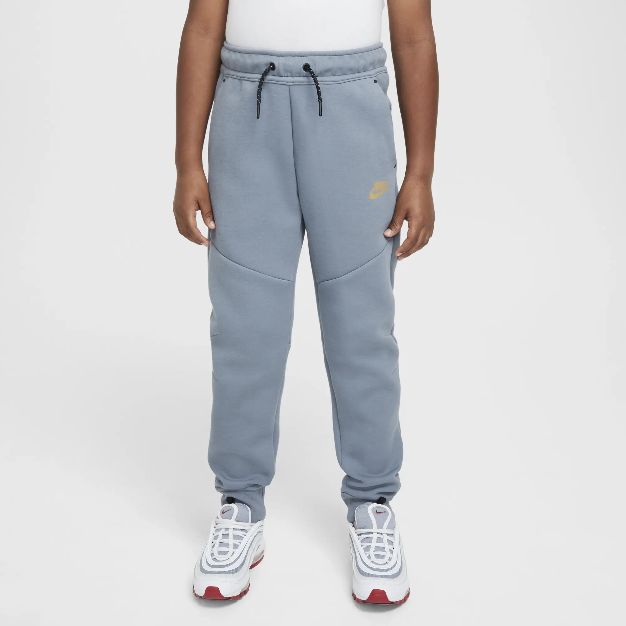 Nike Tech Fleece Joggers Junior Cool Grey Mens HV5869 065 FOOTY.COM