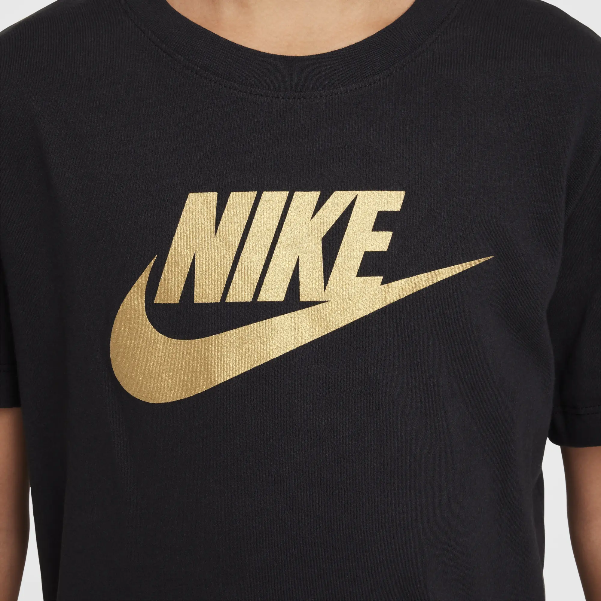 Nike Sportswear Older Kids' T-Shirt - Black - Cotton