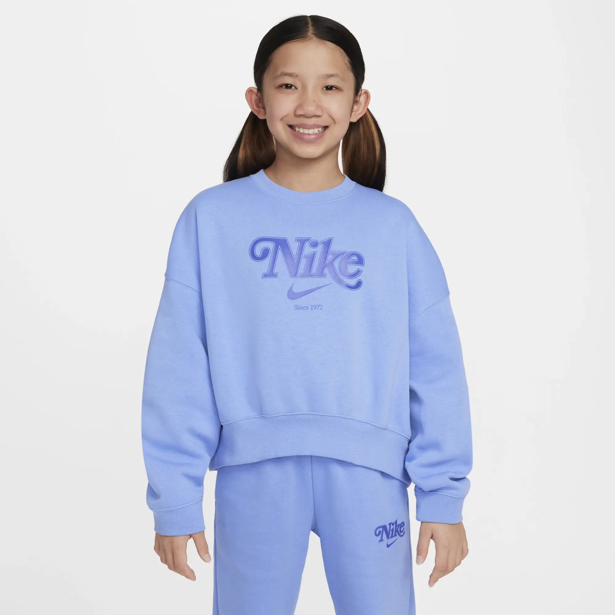 Nike Sportswear Older Kids Trend Fleece Crop Crew Top
