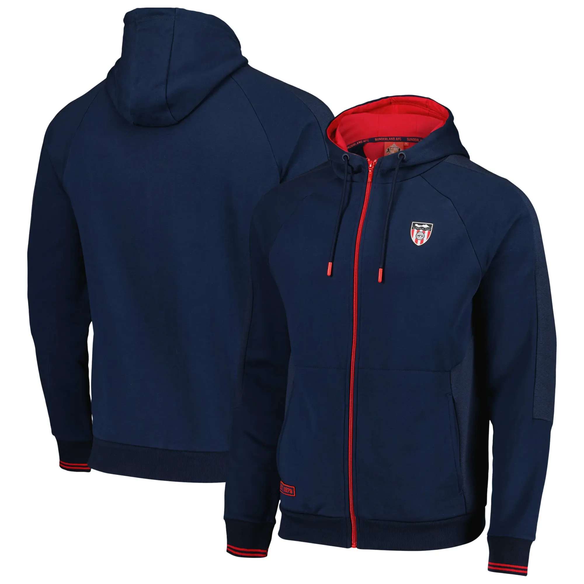 Sunderland Archive Full Zip Hoodie - Navy Marl - Mens