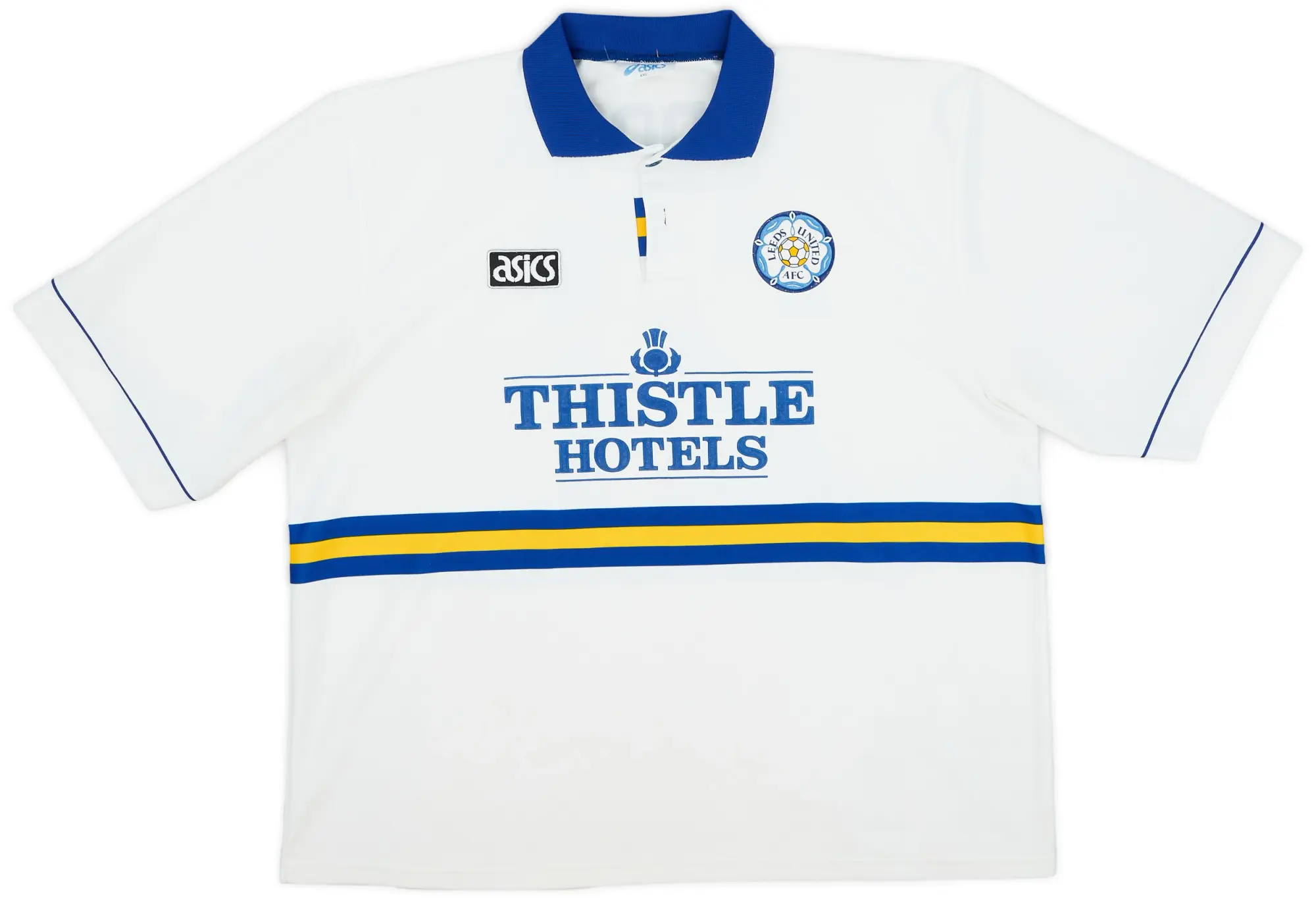 Asics Leeds United Mens SS Home Shirt 1993/95
