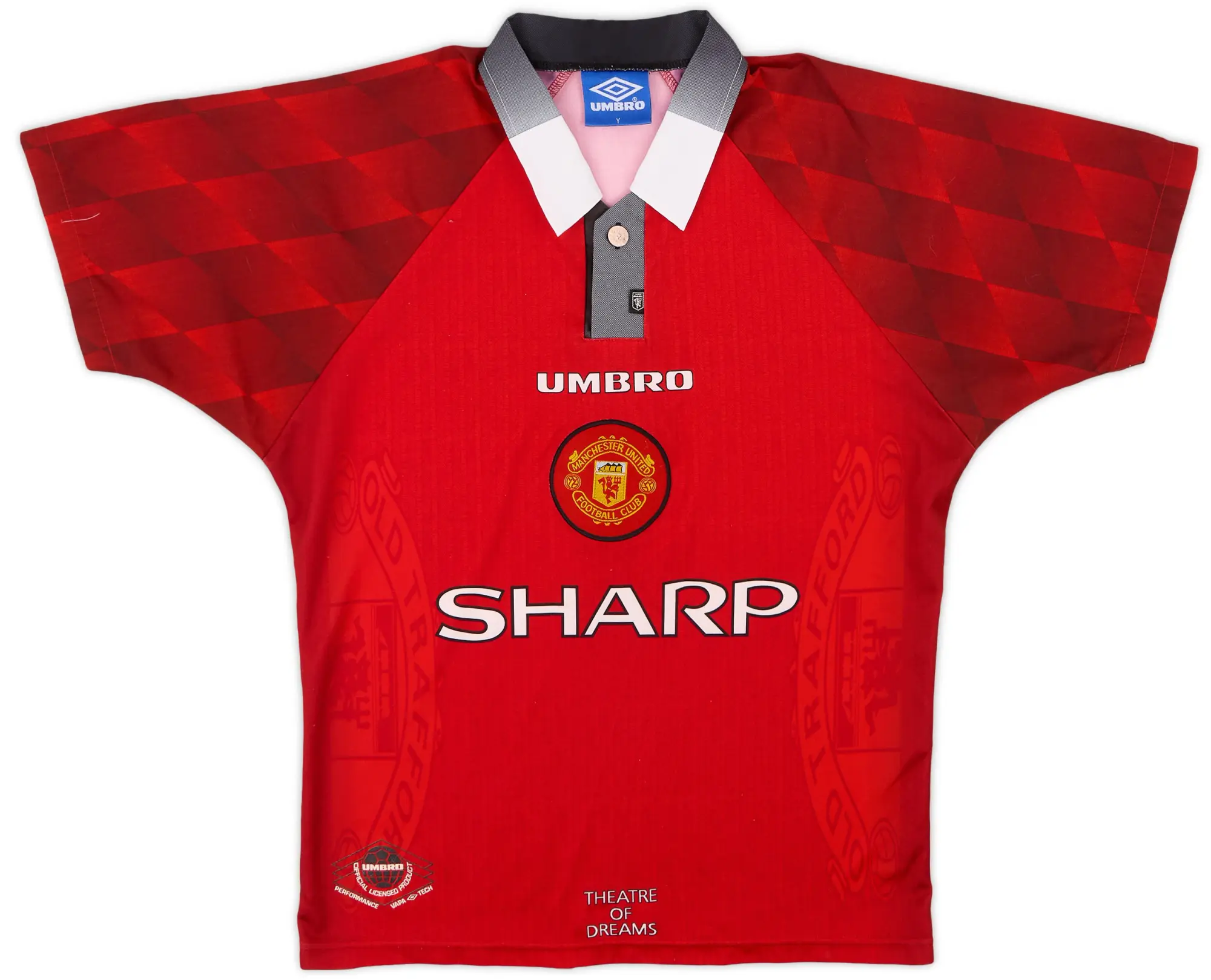 Umbro 1996-98 Manchester United Home Shirt - 9/10 - (Y)