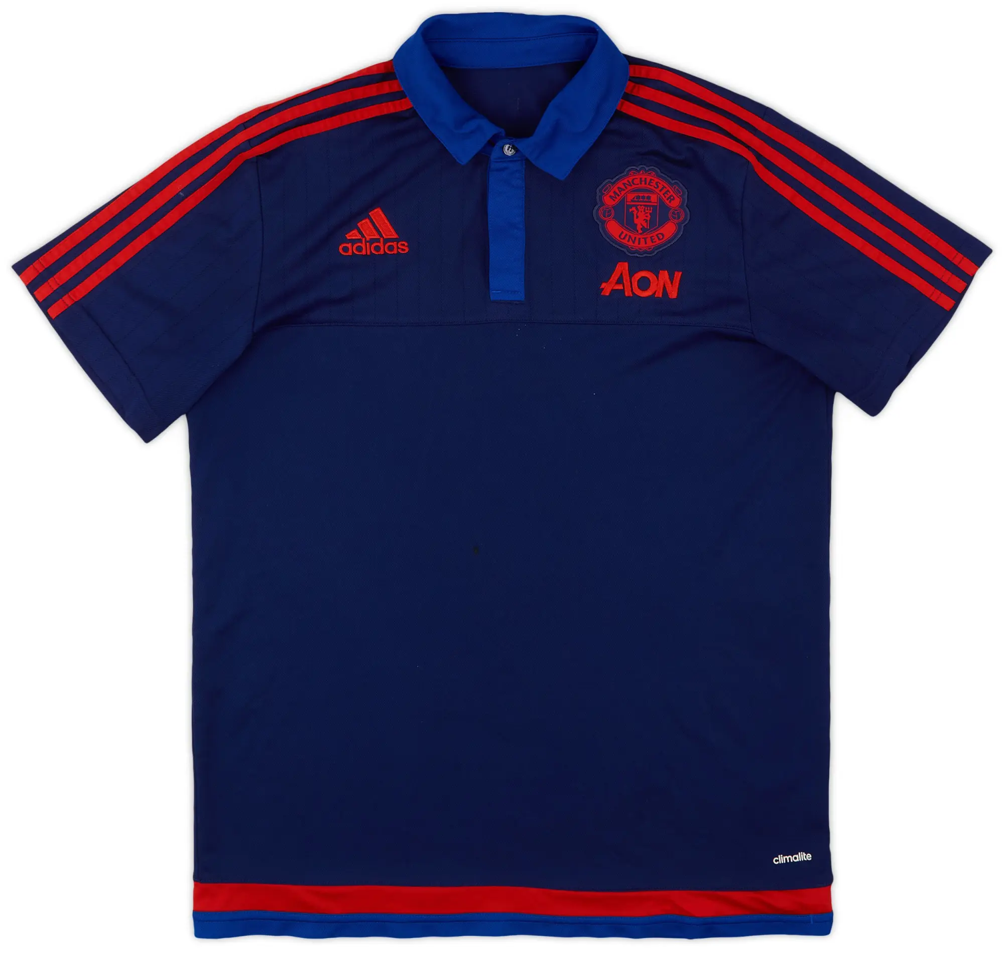 2015-16 Manchester United adidas Polo Shirt - 8/10 - (L)