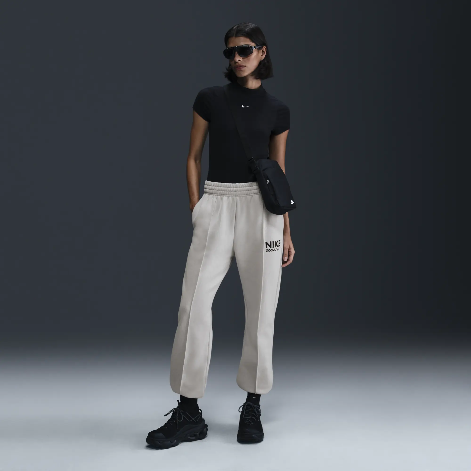 Nike Sportswear Women's Fleece Trousers - Grey - Cotton/Polyester