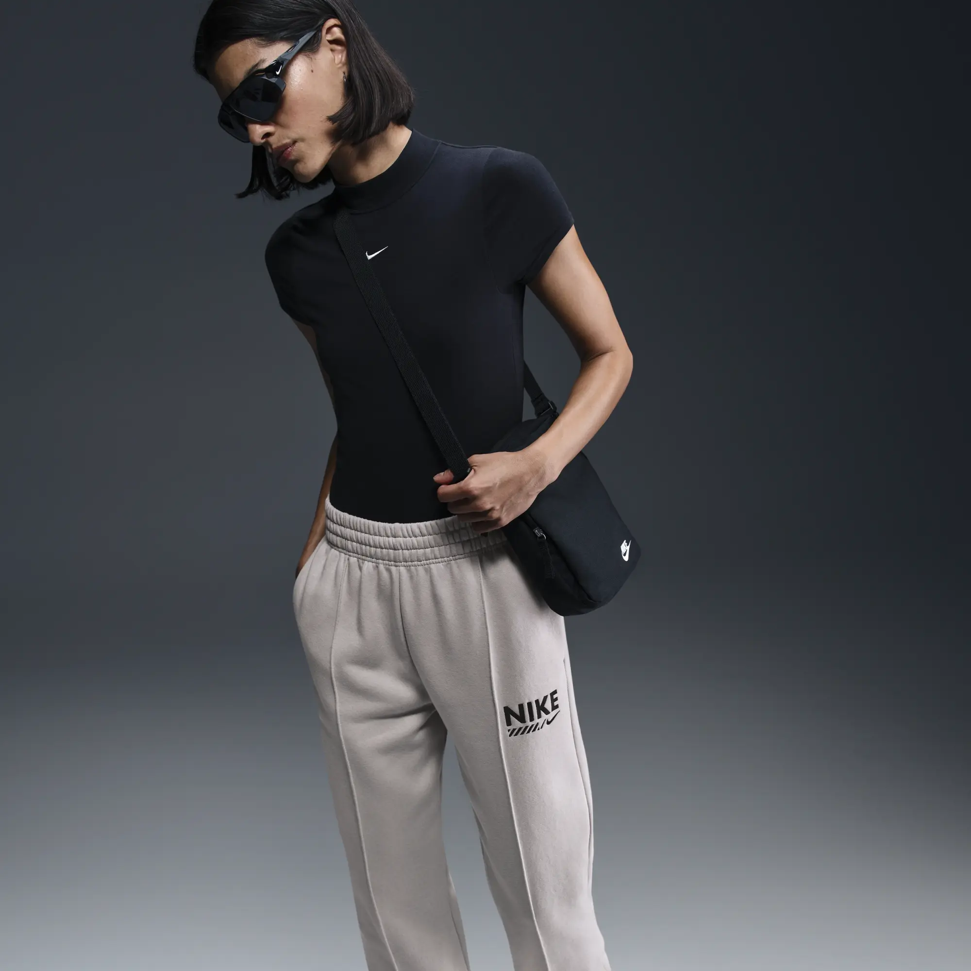 Nike Sportswear Women's Fleece Trousers - Grey - Cotton/Polyester