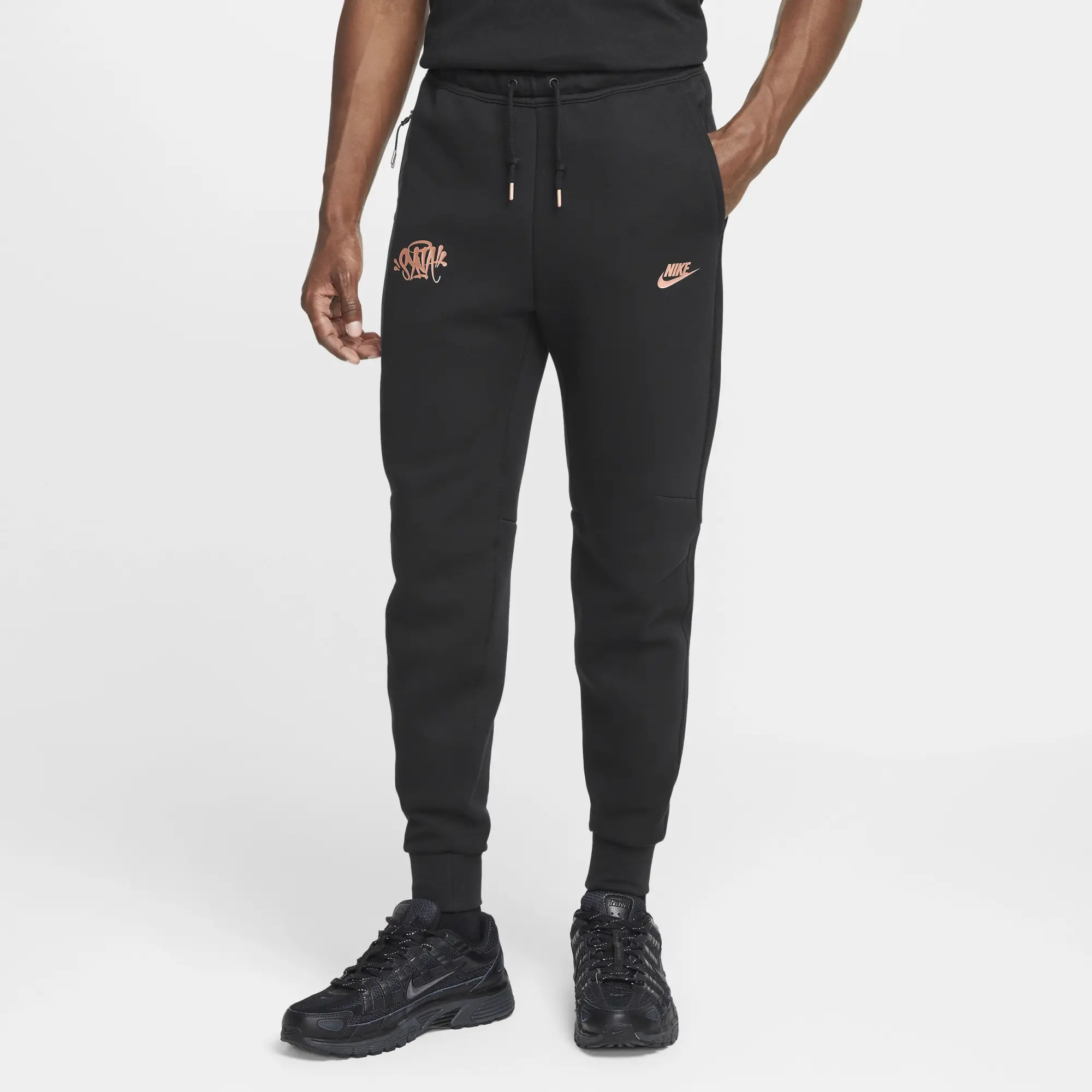 Nike Tech Fleece x Central Cee Men's Joggers - Black - Cotton/Polyester