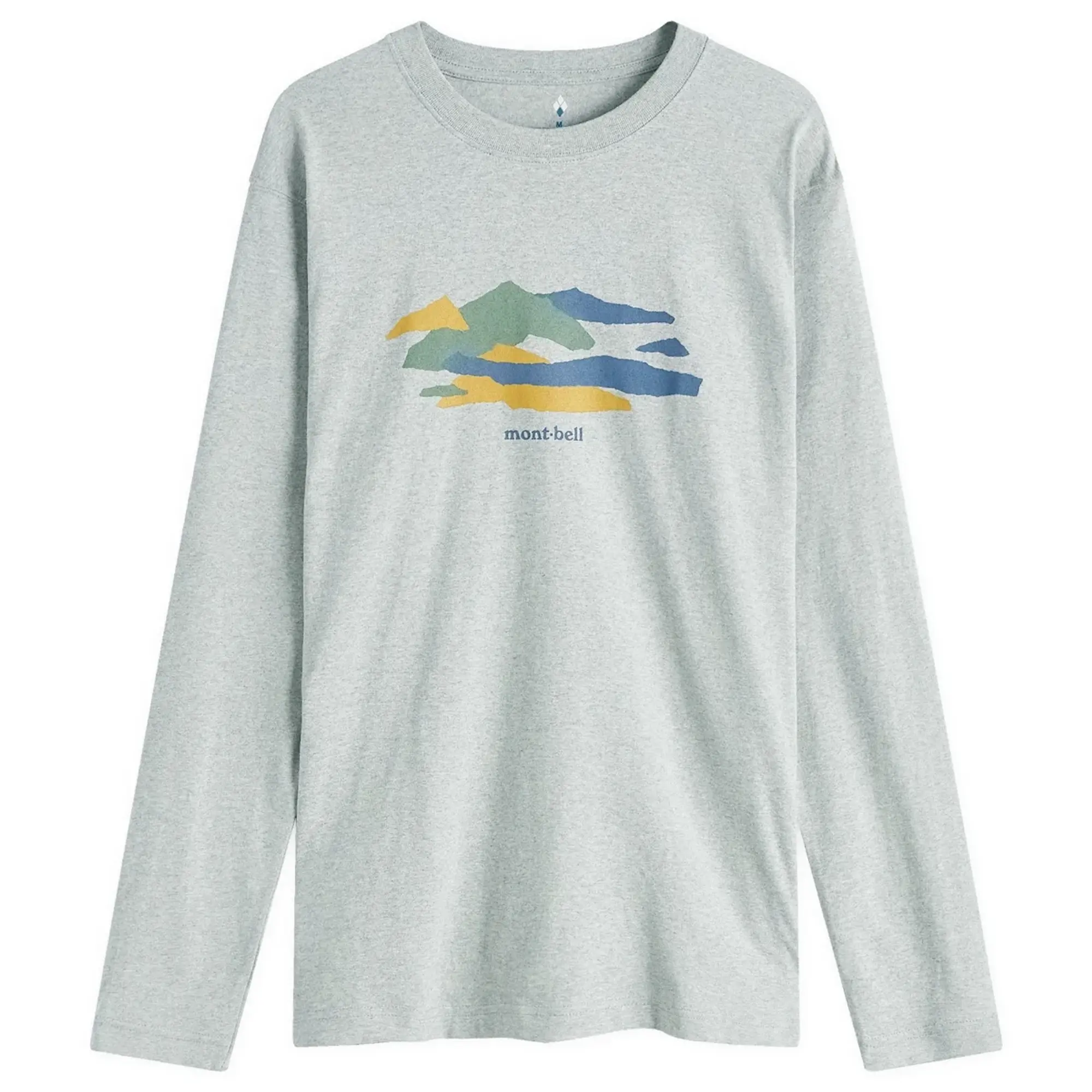 Montbell Men's Mountain Long Sleeve T-Shirt Light Grey