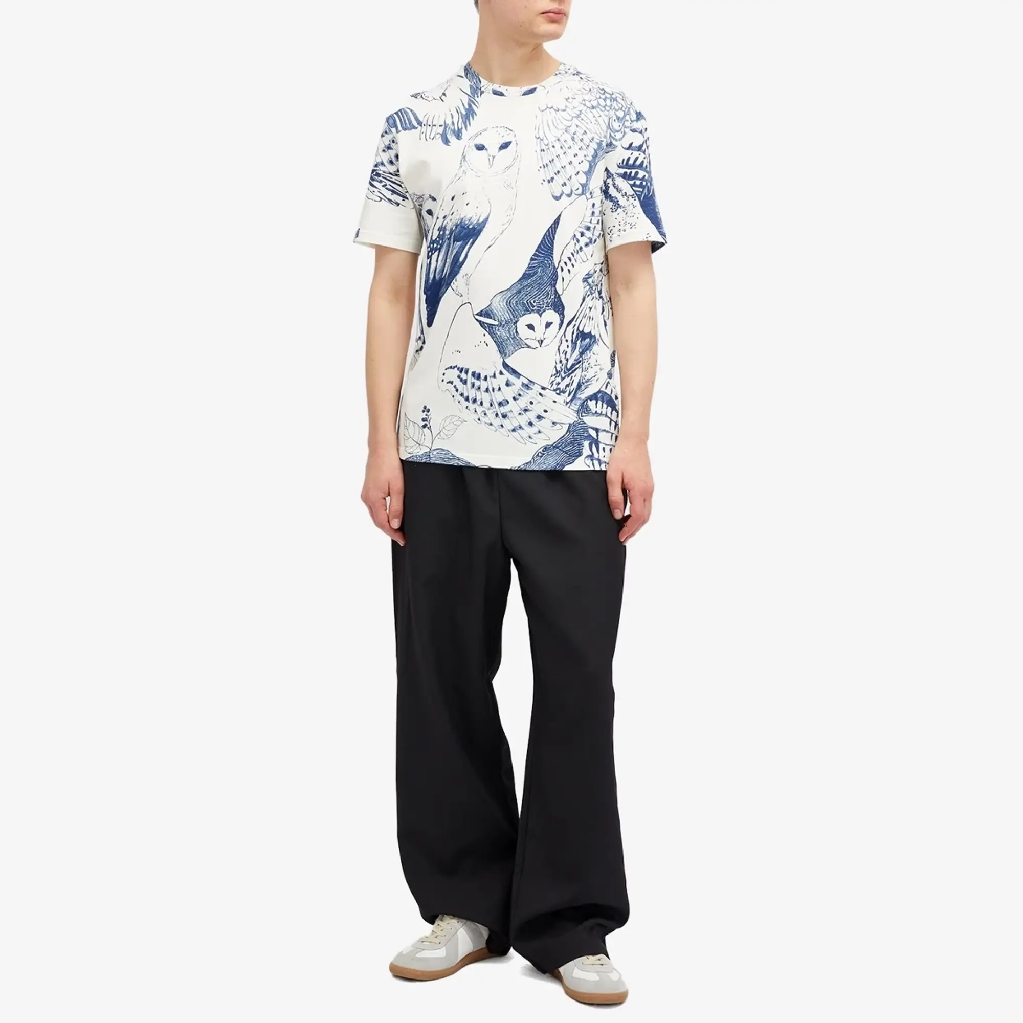 Jil Sander Plus Owl Logo T-Shirt Wedgwood