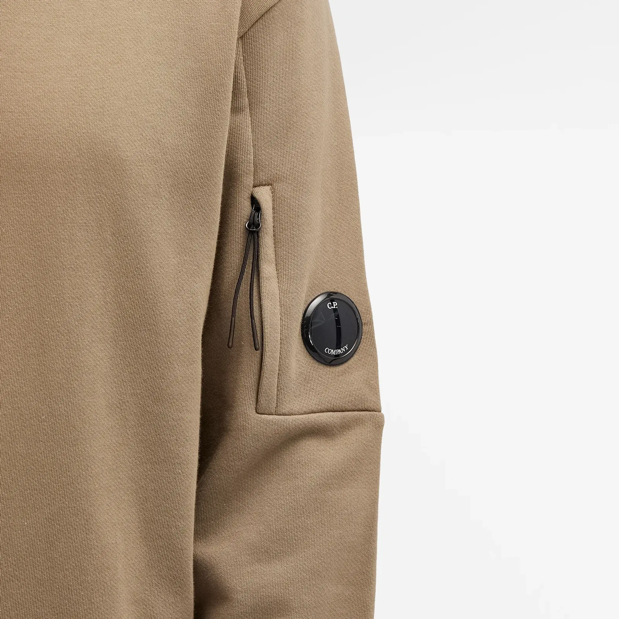 C.P. Company Men's Diagonal Raised Lens Crew Sweat Walnut