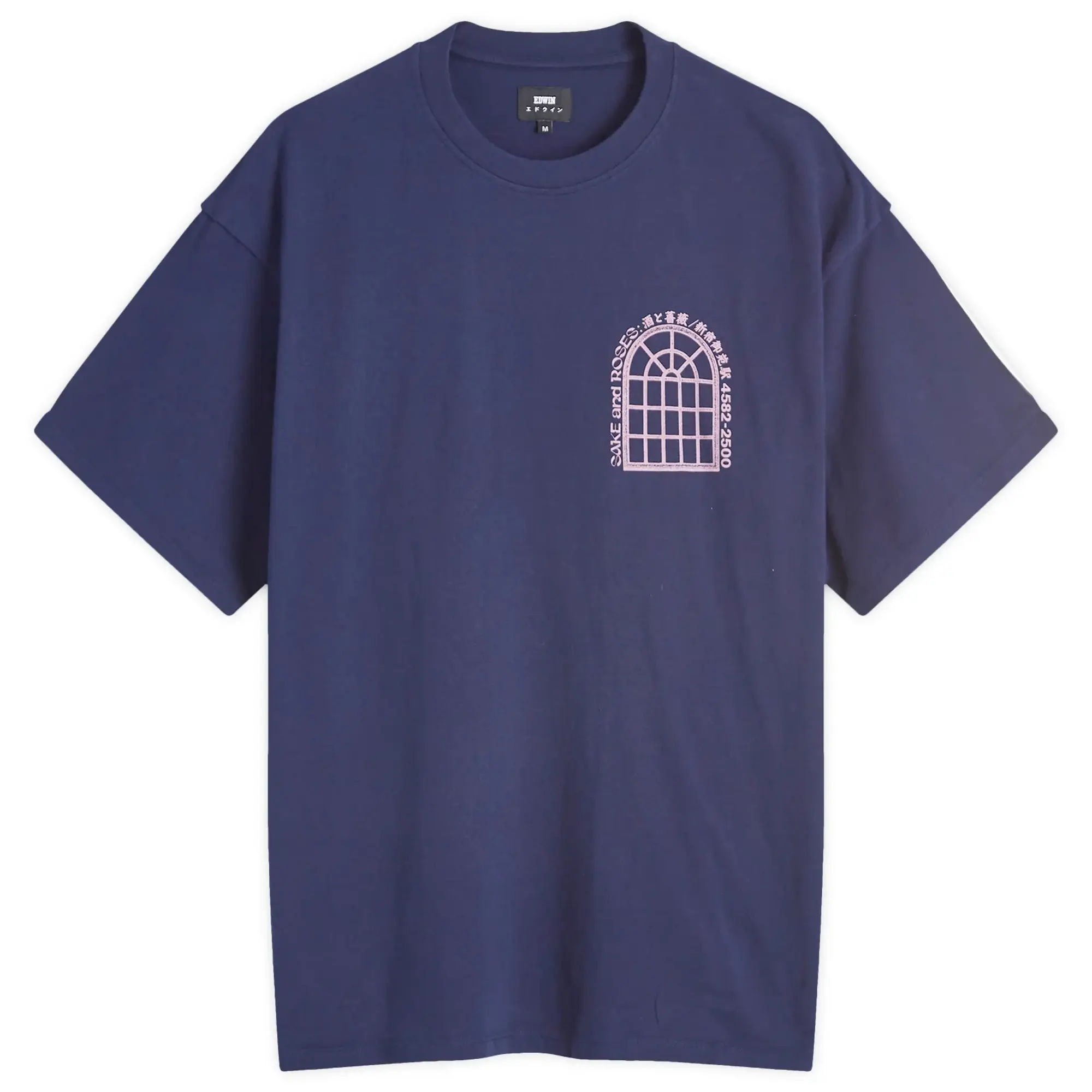 Edwin Sake And Roses T-Shirt - Maritime Blue