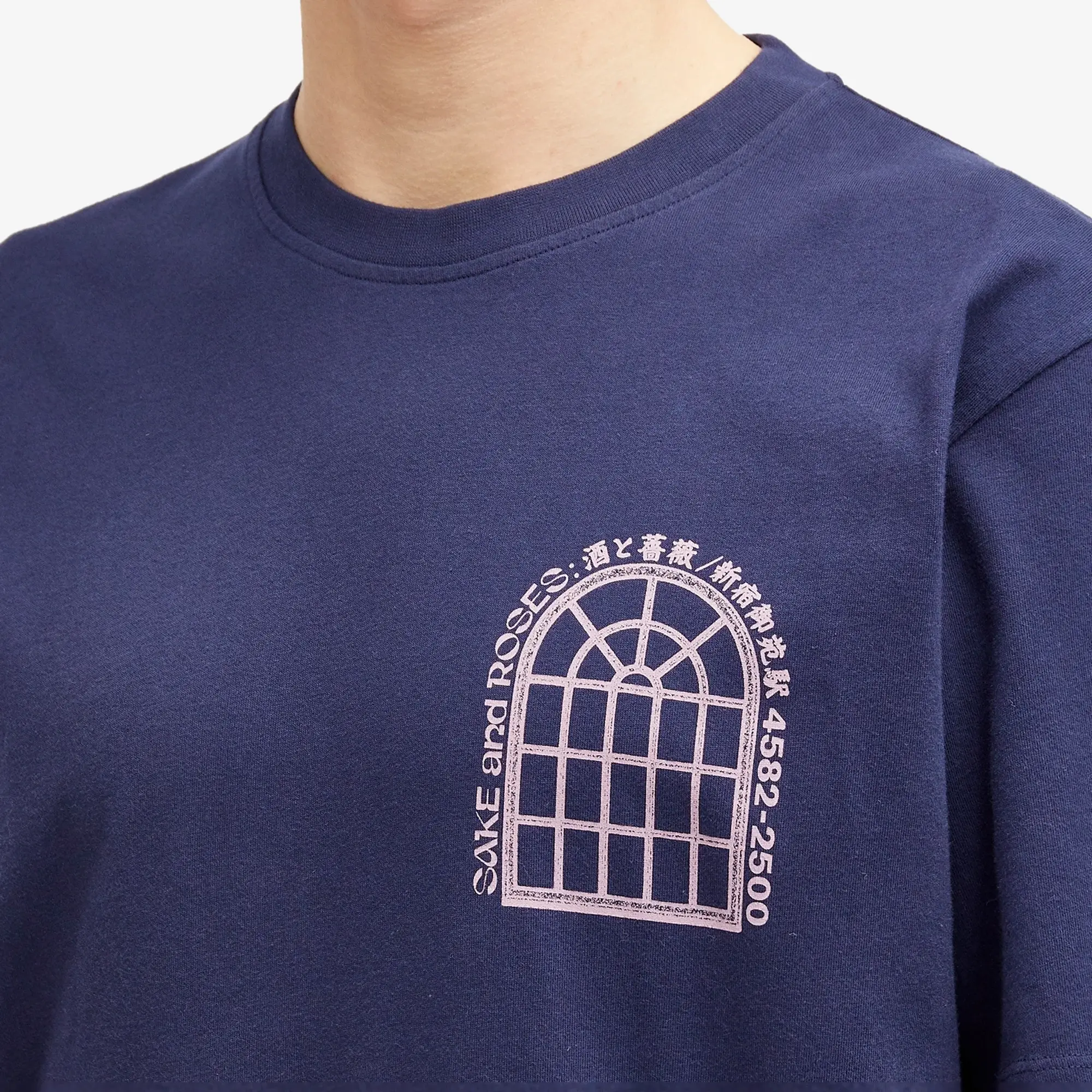 Edwin Sake And Roses T-Shirt - Maritime Blue
