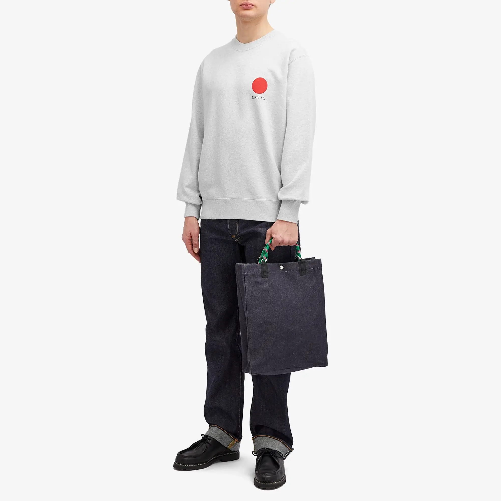 Edwin Men's Japanese Sun Crew Sweatshirt Grey Marl