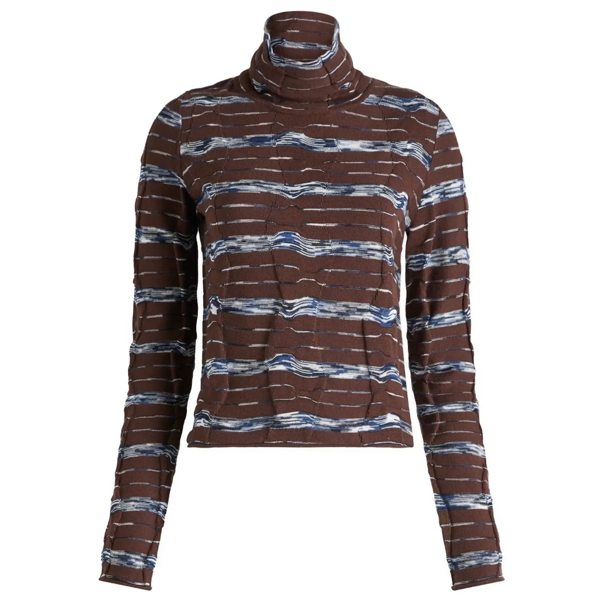 Brain Dead Women's Space Dye Turtlenck Top Navy Multi