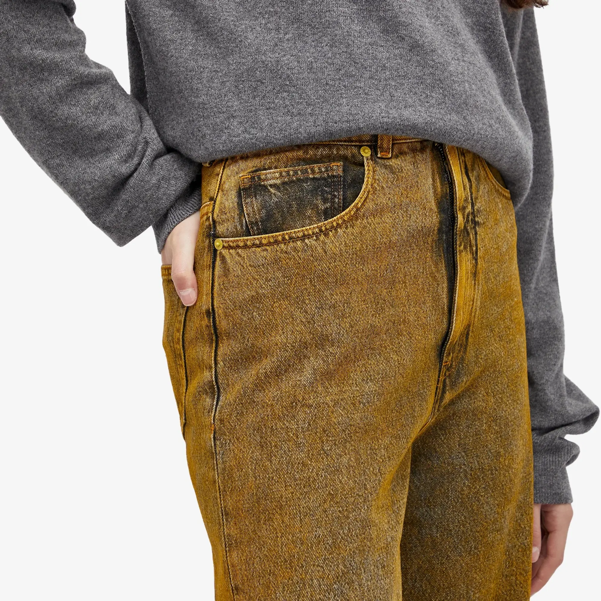 MM6 Maison Margiela Women's 5-Pocket Pants Yellow
