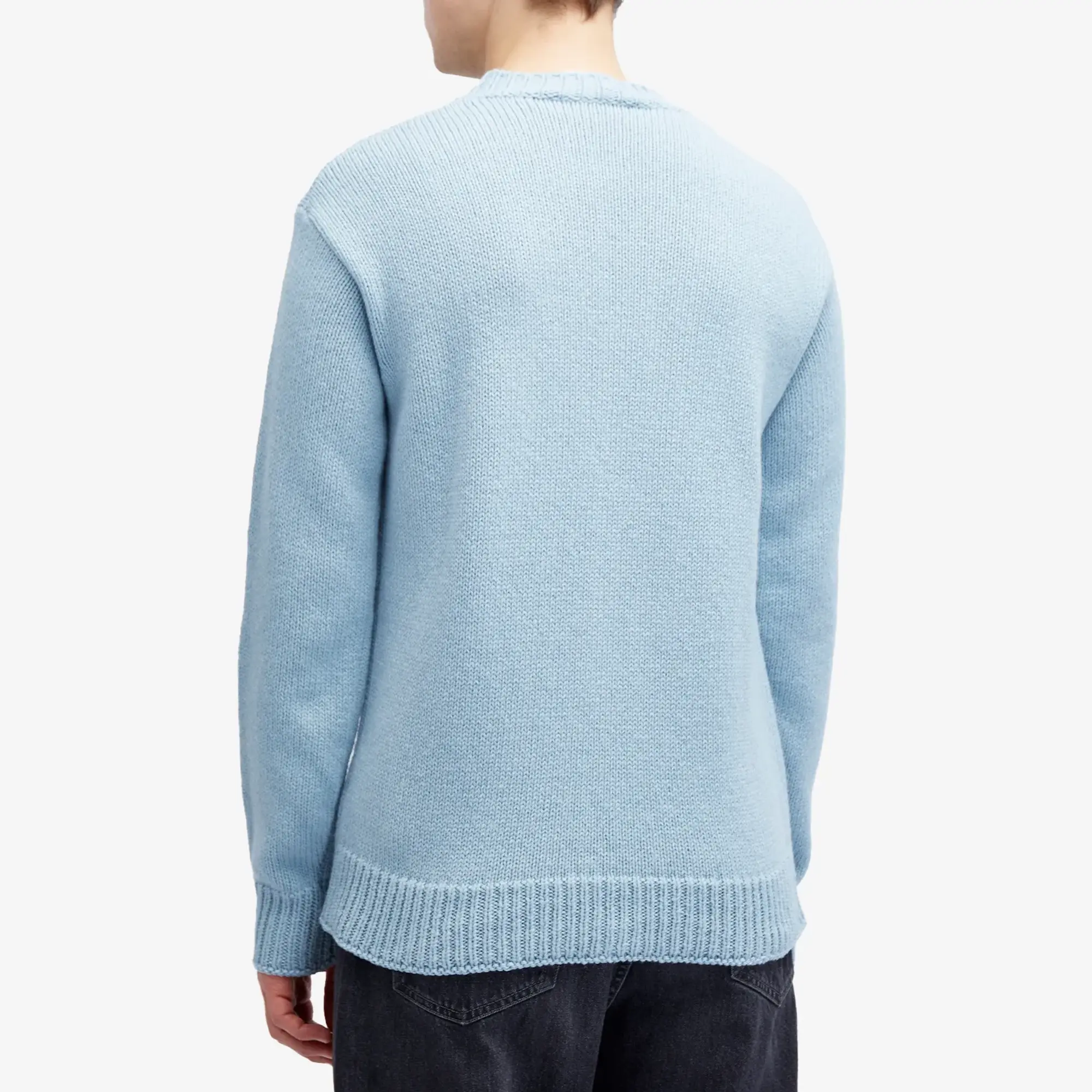 Marni Men's Shetland Wool Knit Jumper Leaden Blue