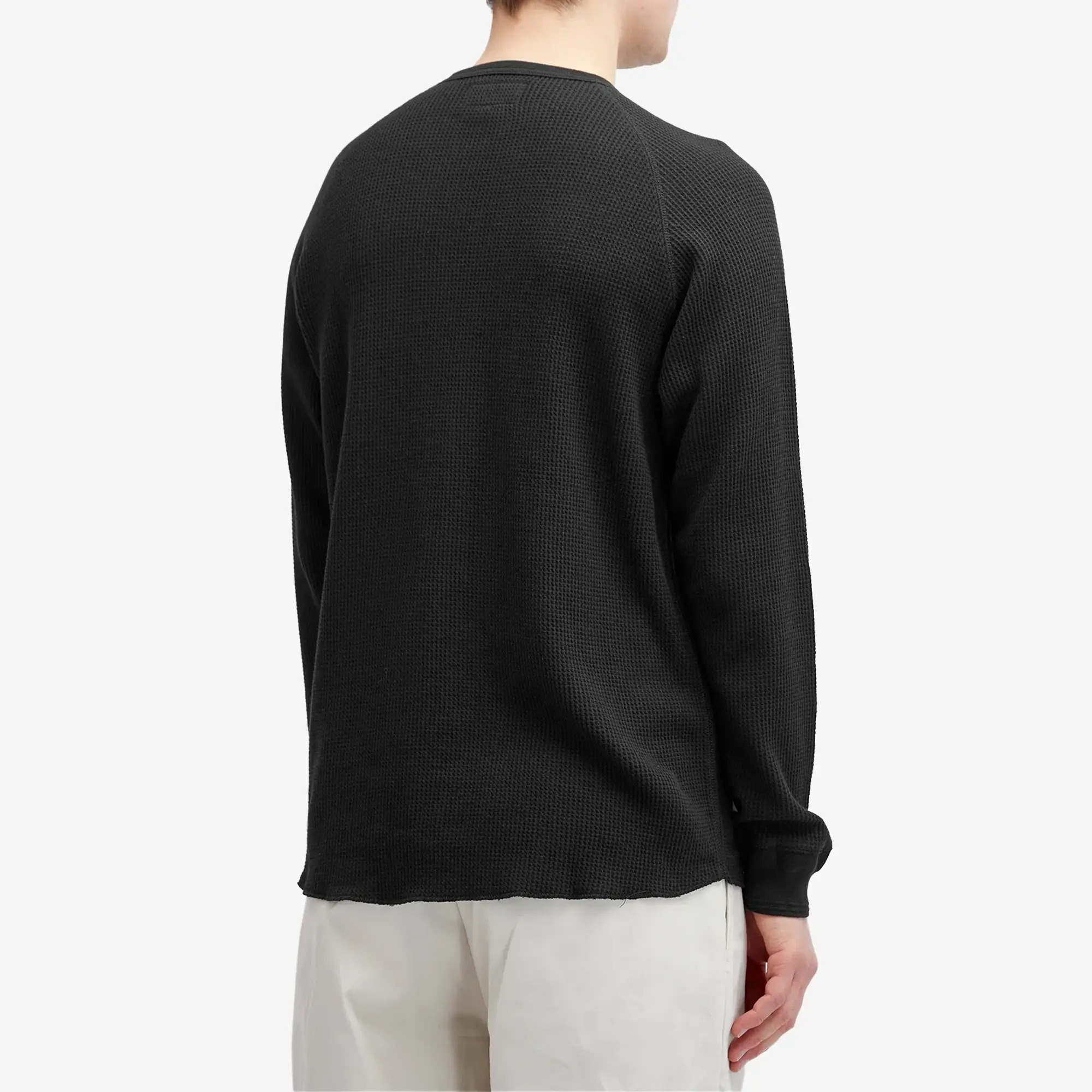 Beams Plus Men's Long Sleeve Thermal T-Shirt Black