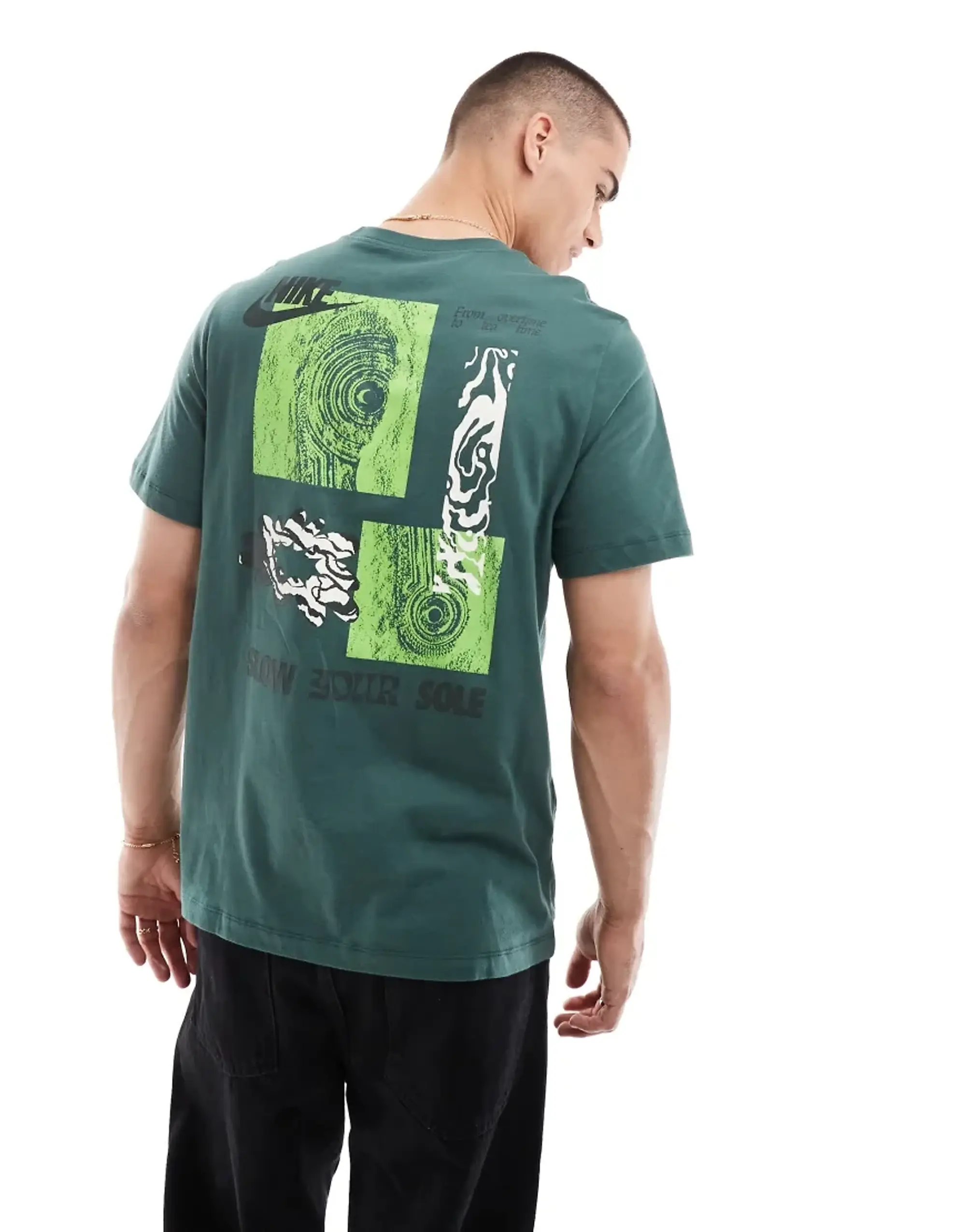 Nike Slow Your Sole T-Shirt - Green - Size S - Green