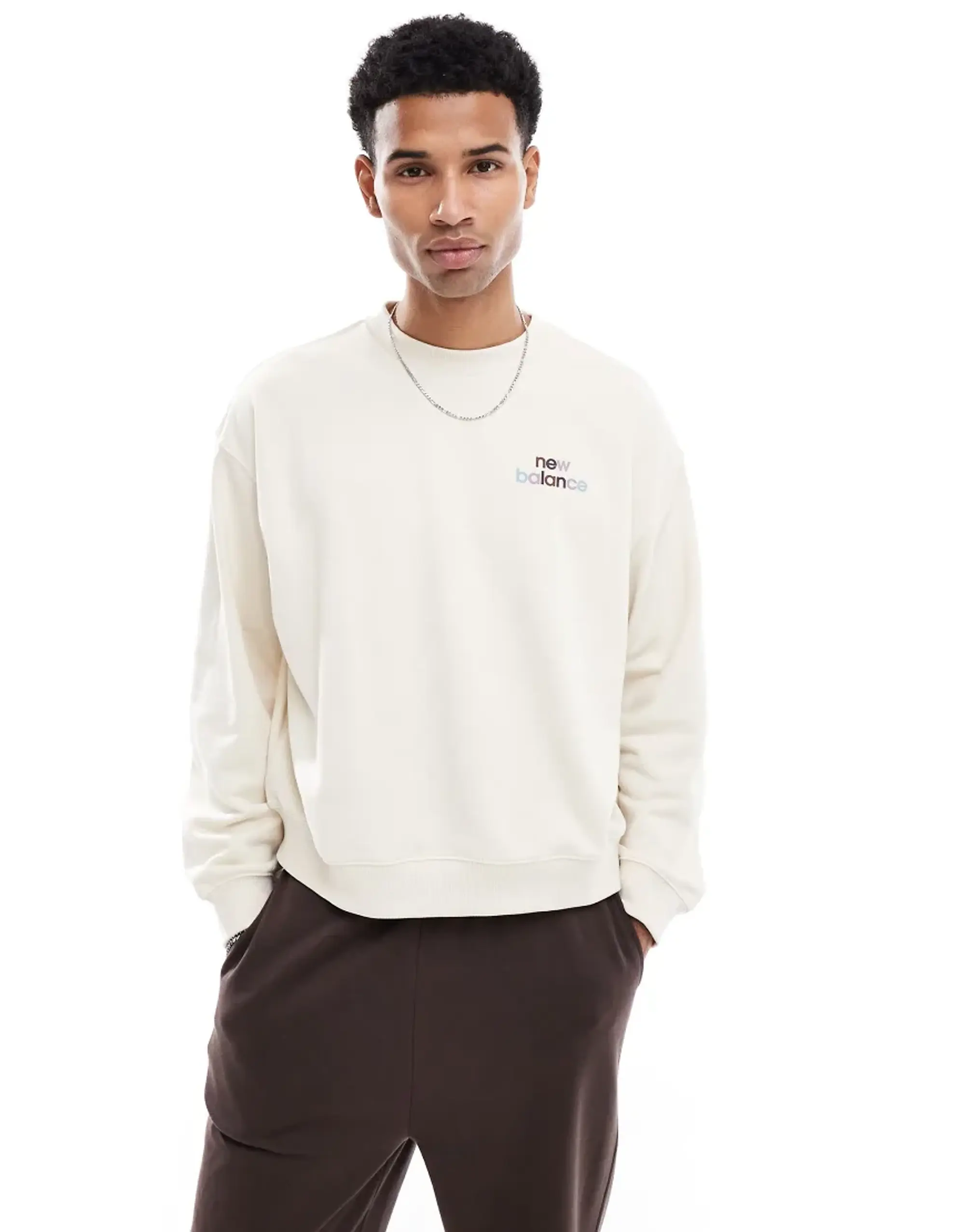 New Balance French Terry Oversized Logo Short Sleeve T-shirt