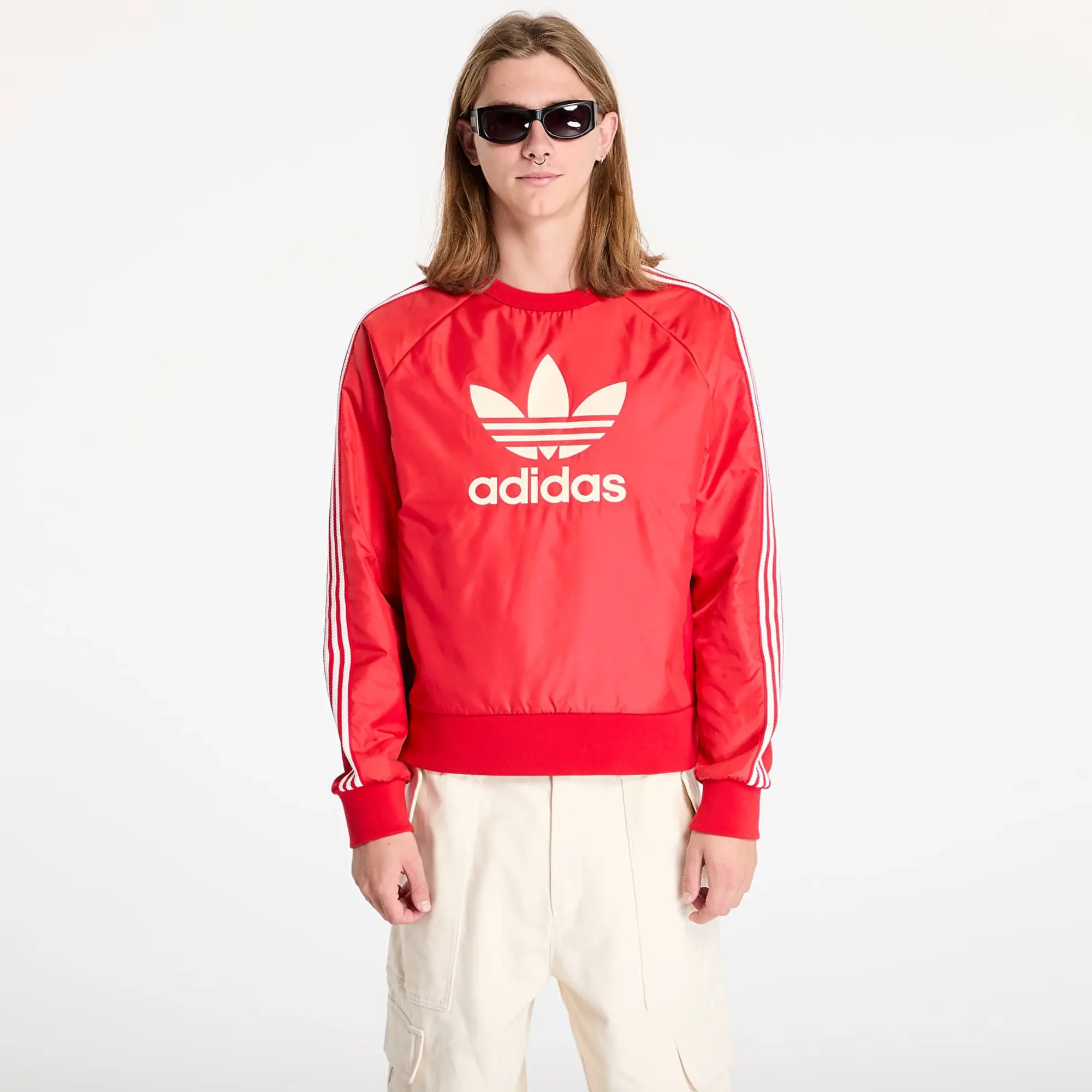 adidas Originals Sweatshirt Adidas X Wales Bonner Nylon Crew Sweatshirt Better Scarlet L