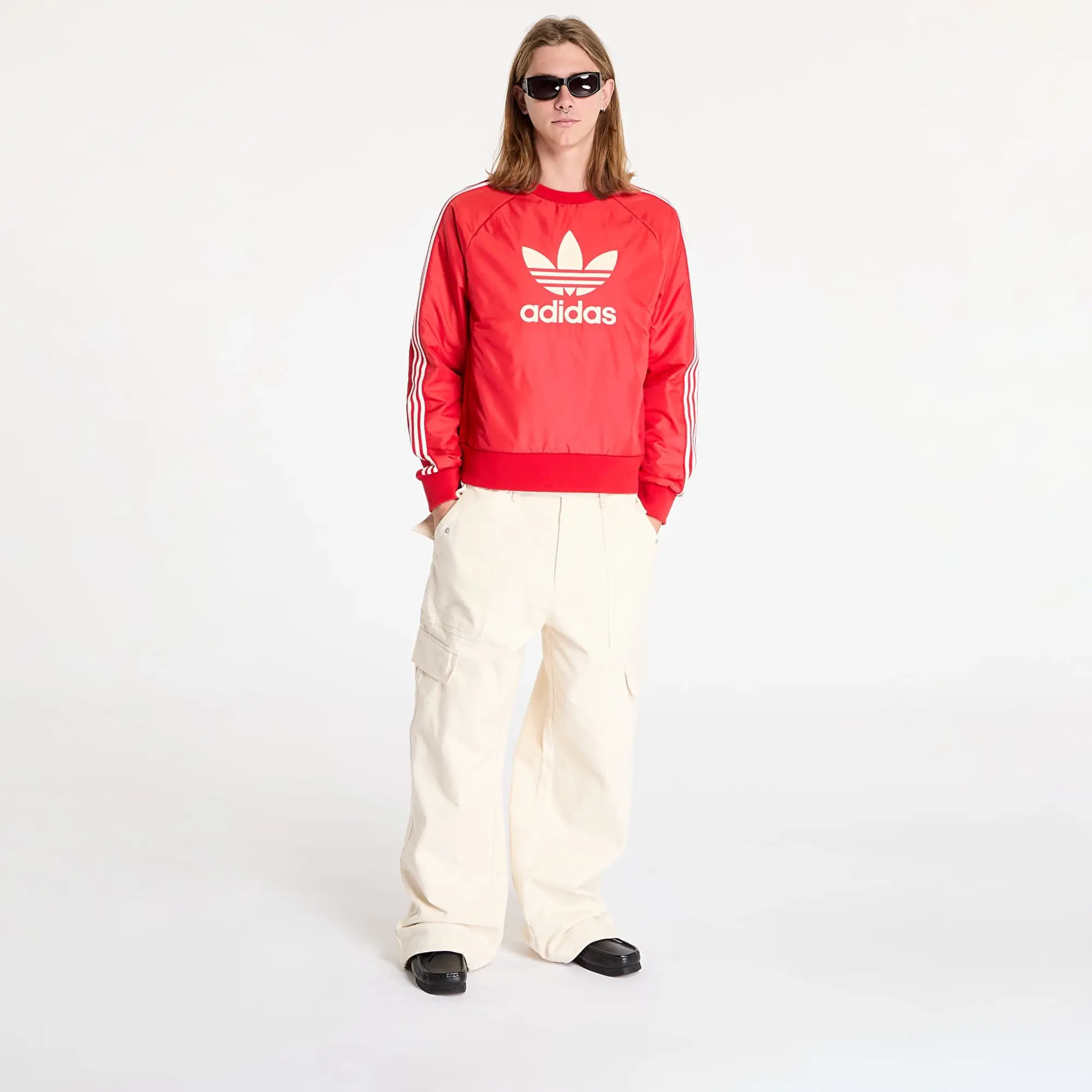 adidas Originals Sweatshirt Adidas X Wales Bonner Nylon Crew Sweatshirt Better Scarlet L