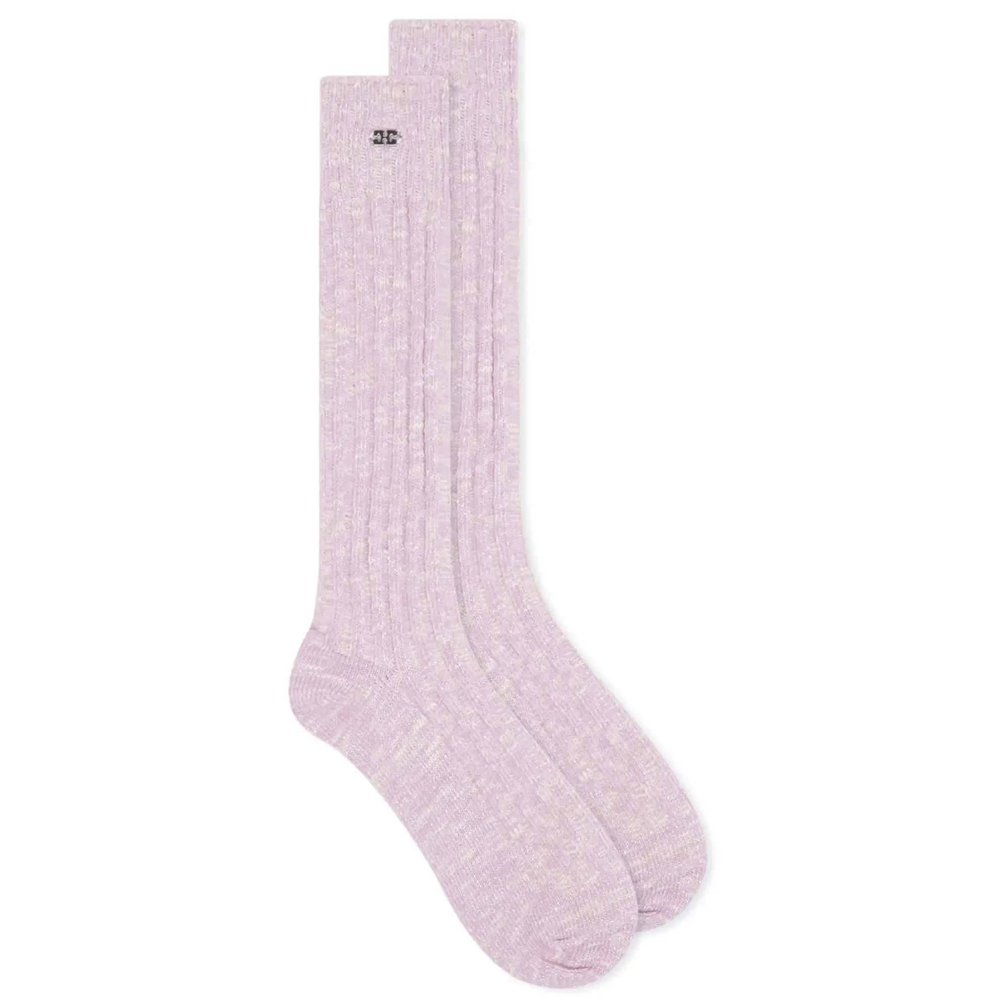 GANNI Women's Chunky Cotton Socks Pink Lavender