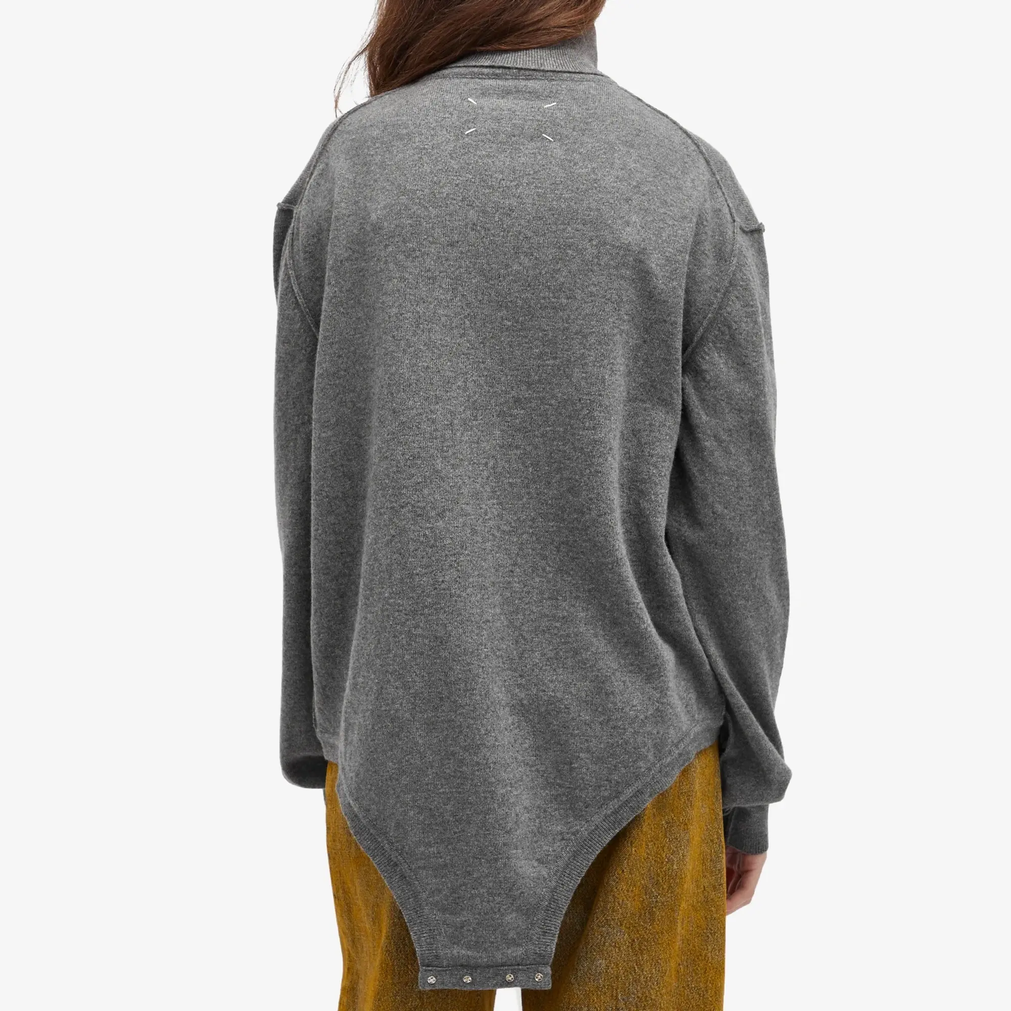 Maison Margiela Women's Turtle Neck Sweatshirt Grey