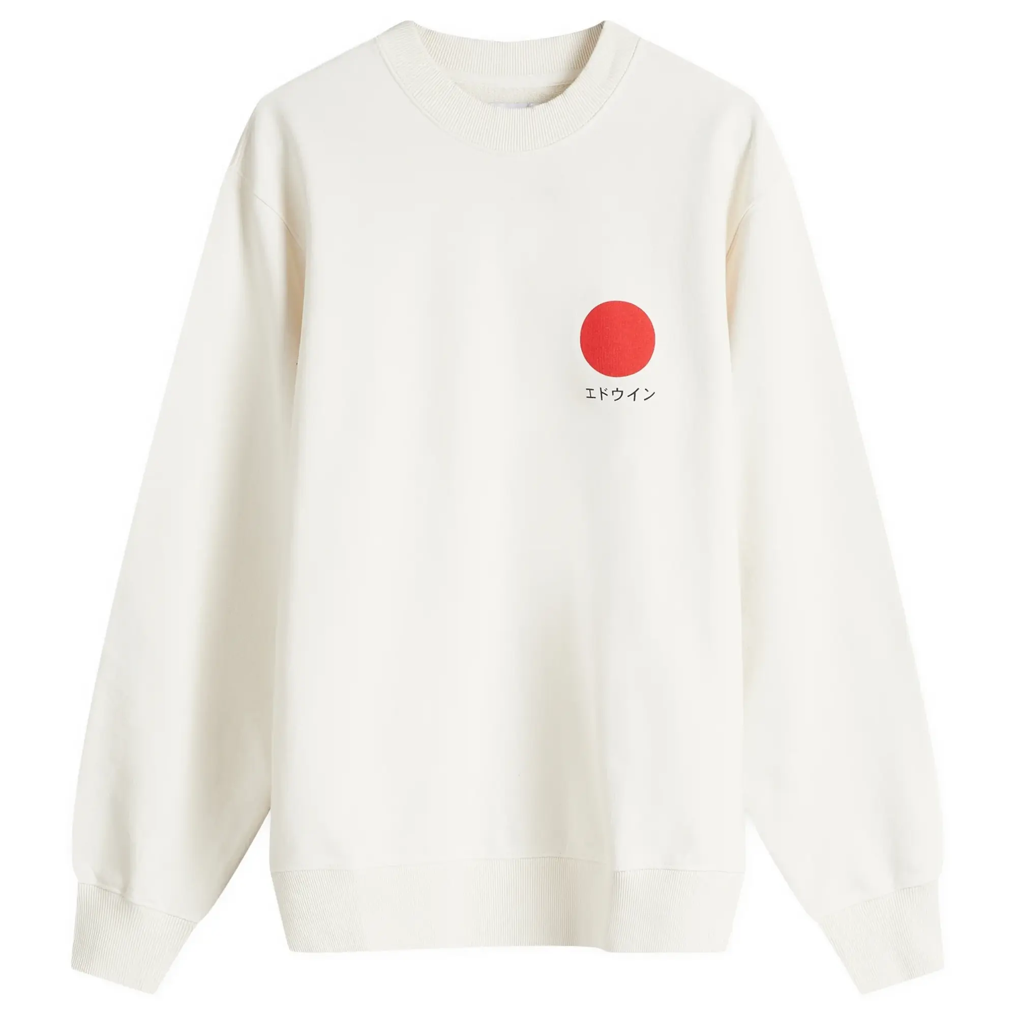 Edwin Men's Japanese Sun Crew Sweatshirt Whisper White