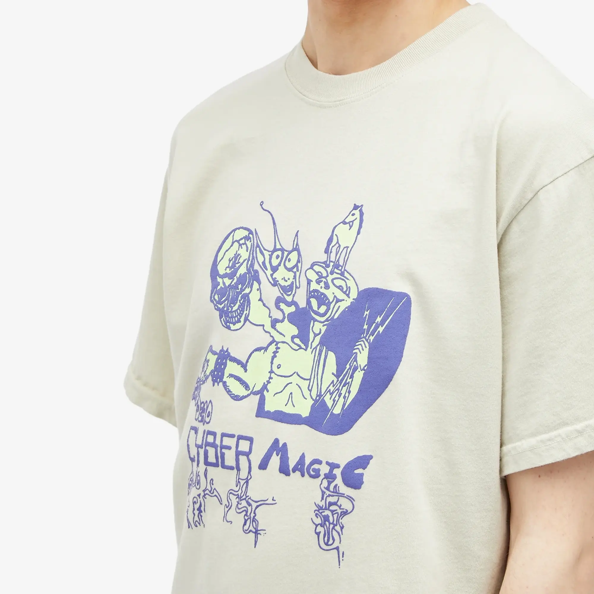 Brain Dead Men's Cyber Magic T-Shirt Oatmeal