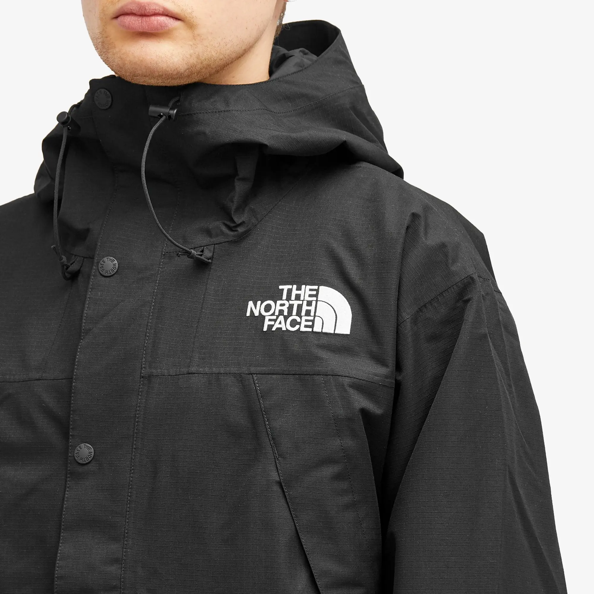 The North Face Dryvent Mono Hooded Mountain Jacket In Black