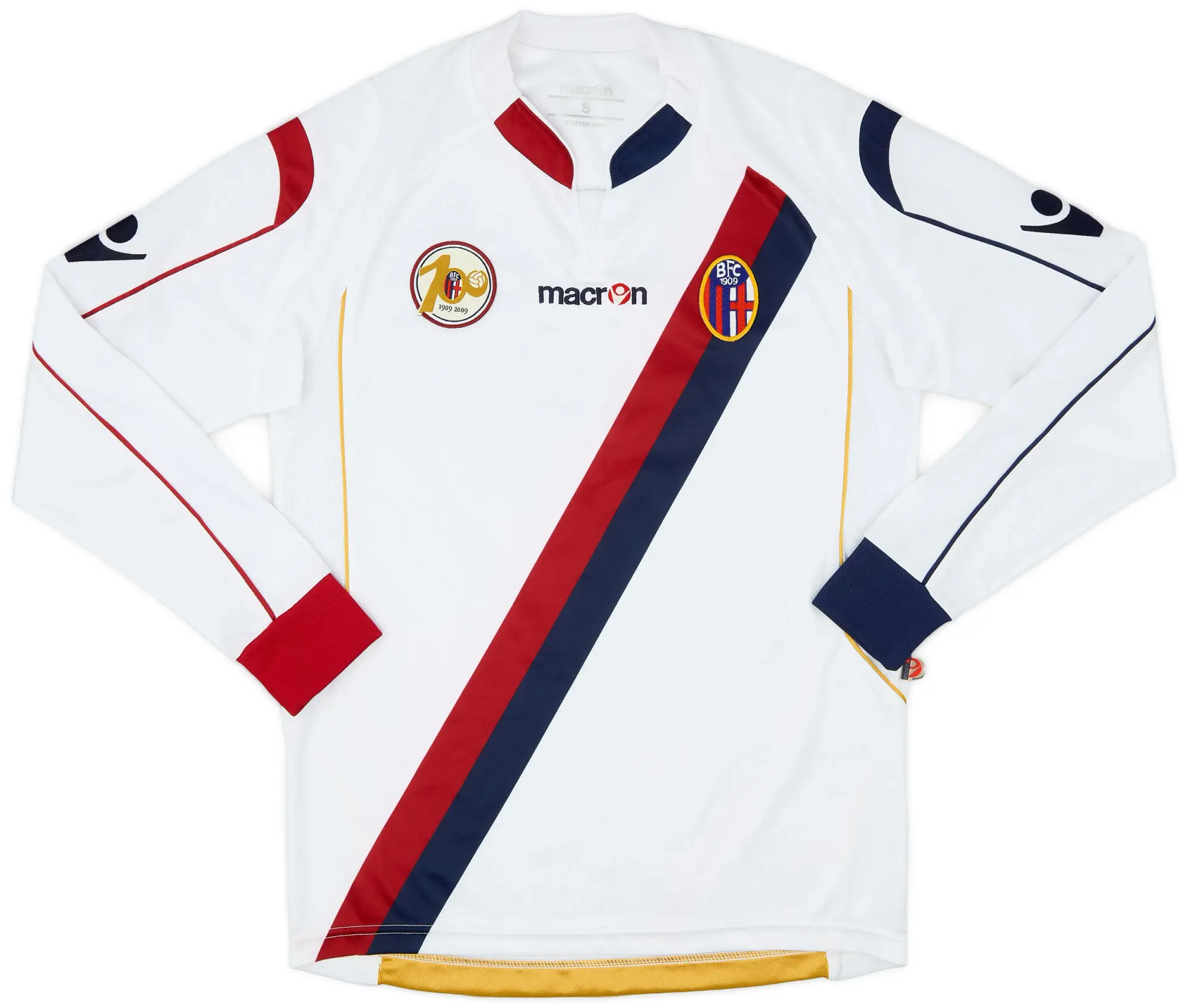 Macron 2009-10 Bologna Centenary Away L/S Shirt #8 - 9/10 - (S)