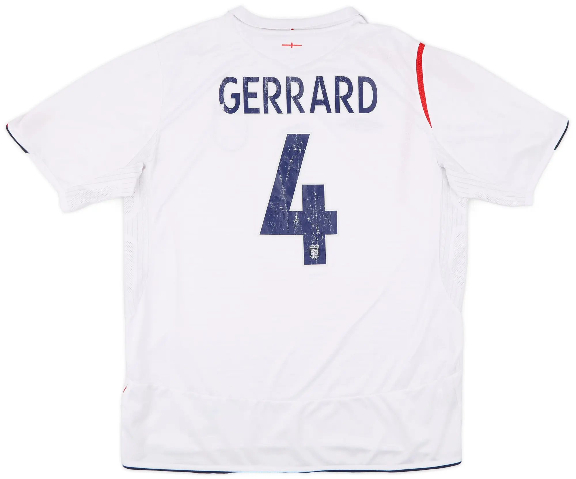 Umbro 2005-07 England Home Shirt Gerrard #4 - 6/10 - (XL)