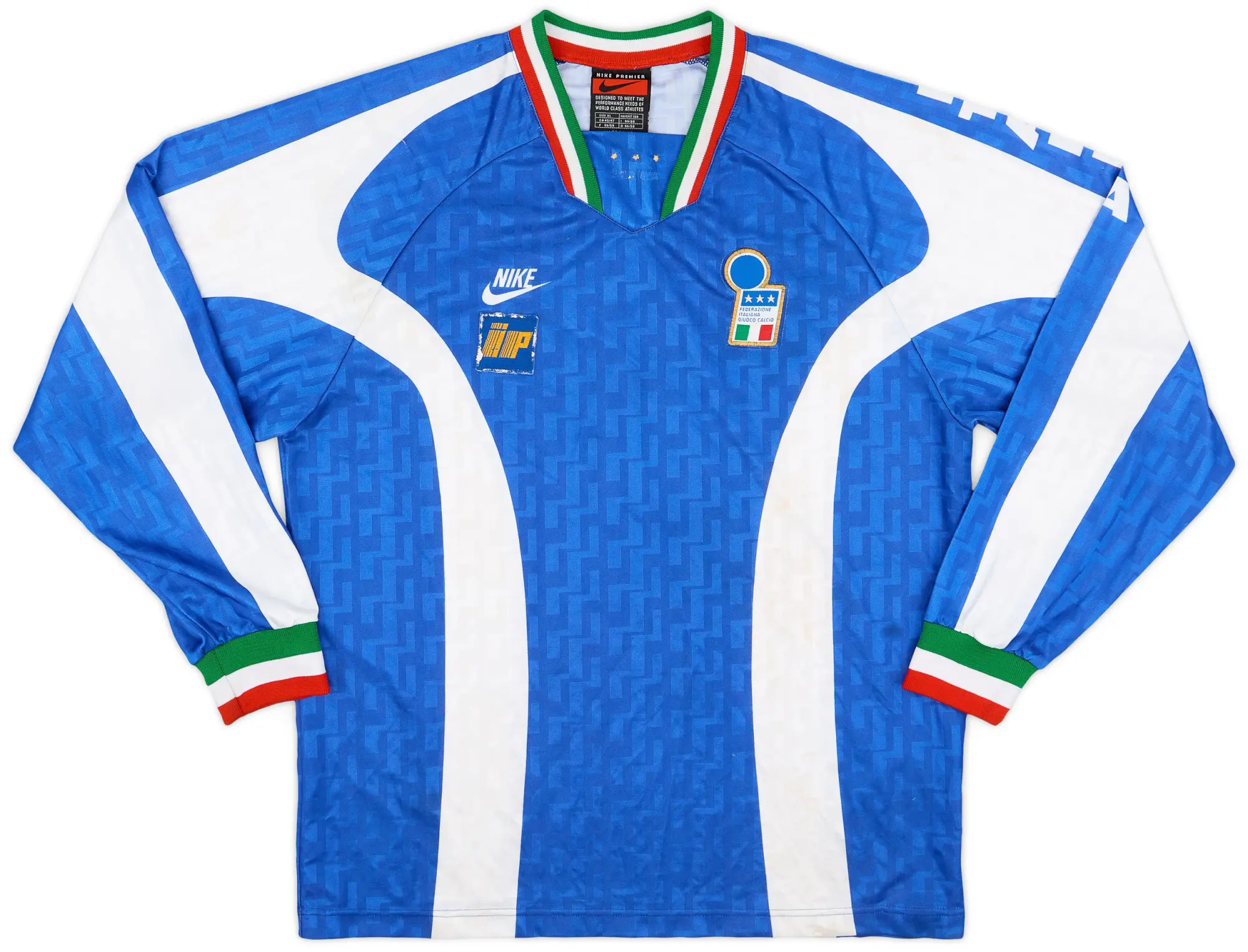 NIKE 95-96 イタリア代表　ユニフォーム MADE in UK 1995-96 Italy Player Issue Nike Training L/S Shirt - 4/10 - (XL
