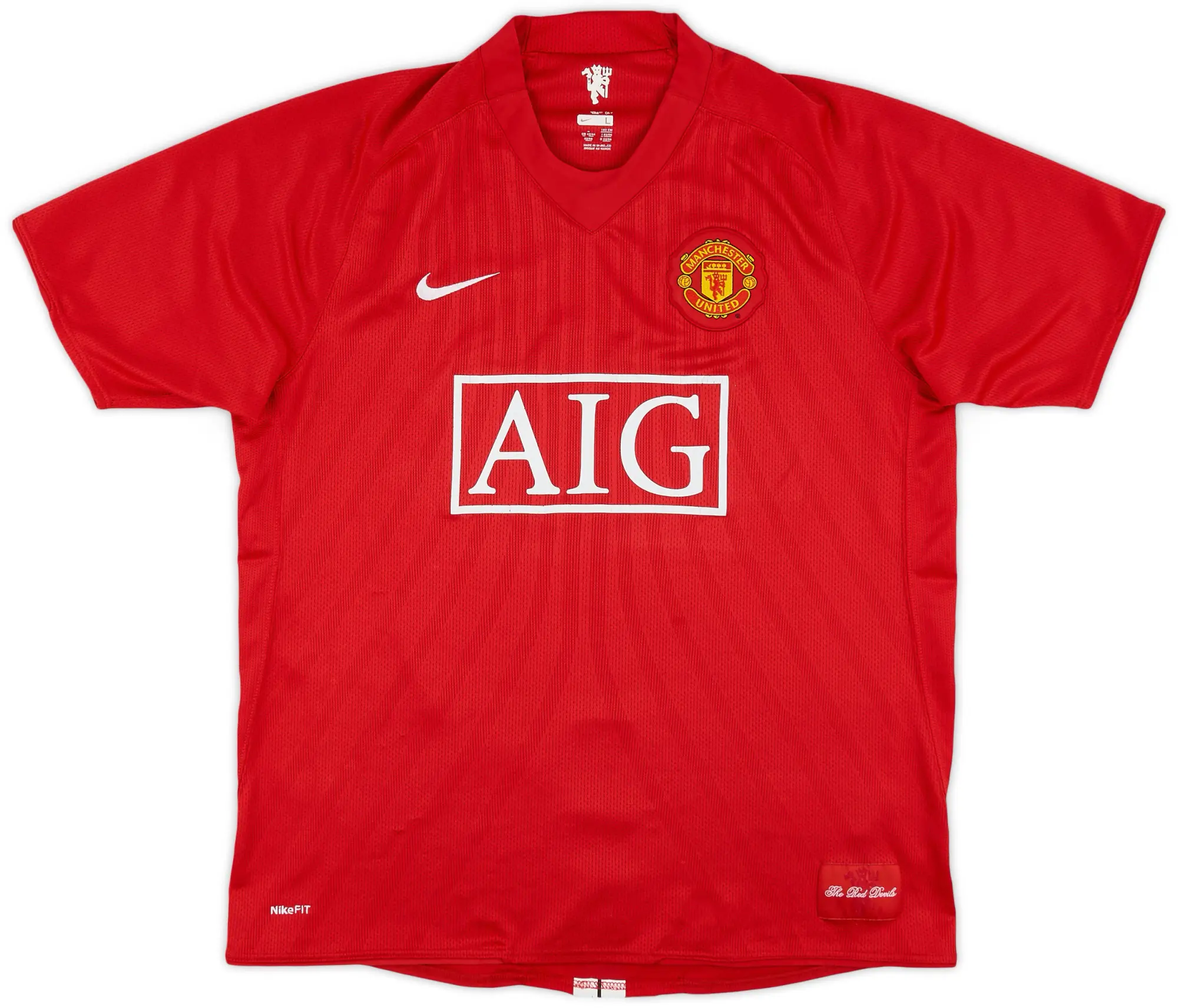 Nike 2007-09 Manchester United Home Shirt Ronaldo #7 - 7/10 - (L)