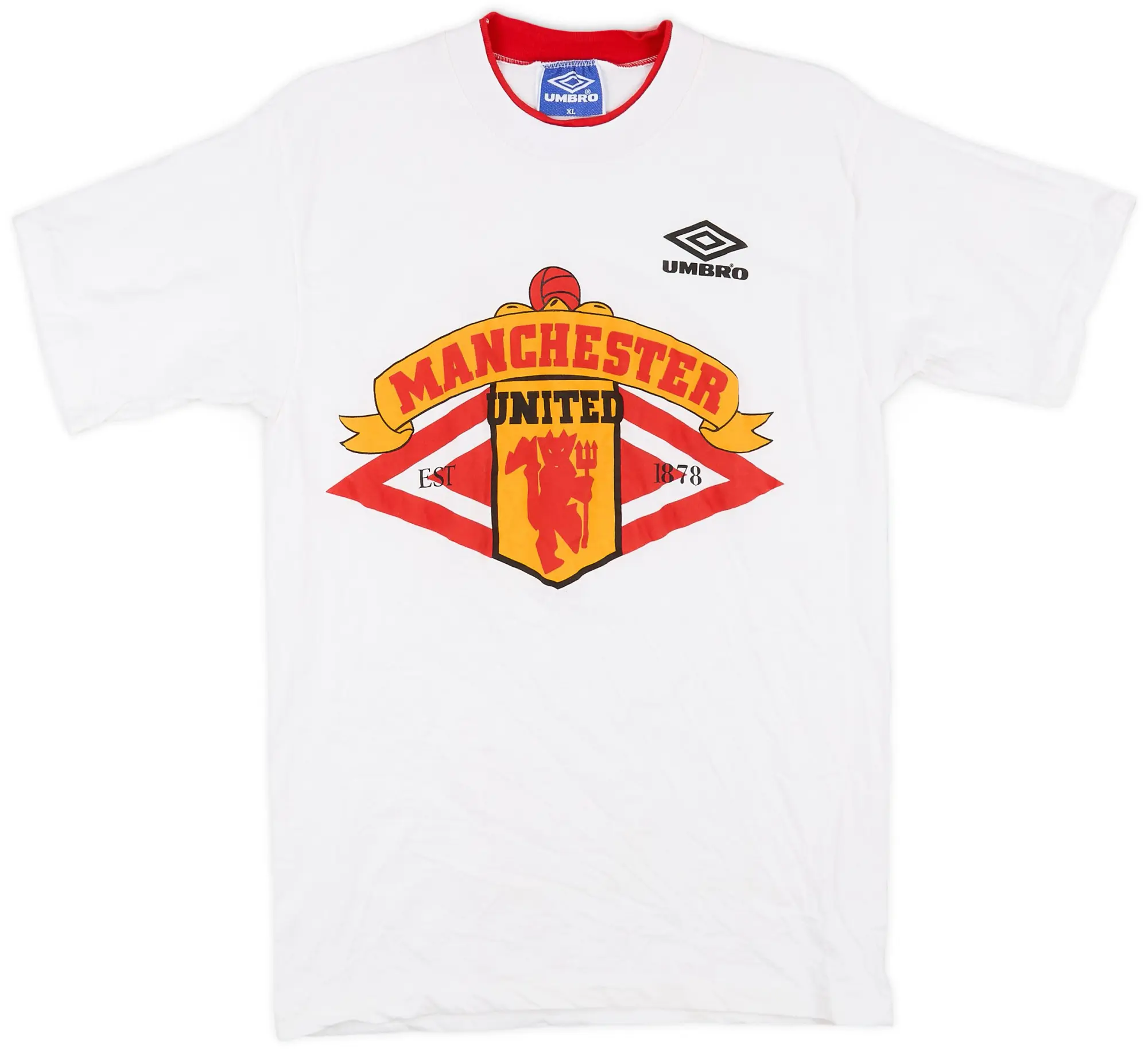 1994-96 Manchester United Umbro Graphic Tee - 7/10 - (XL)