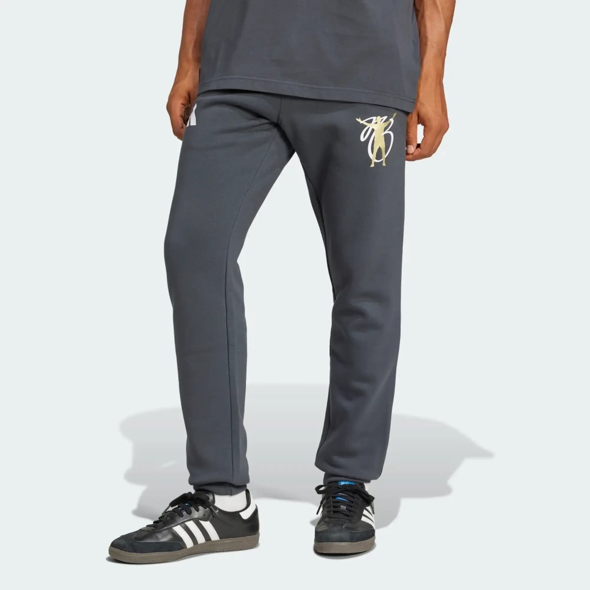 Jude Bellingham Tracksuit Bottoms (Grey) 2024-2025 Men's Polyester Real Madrid Made By: Adidas
