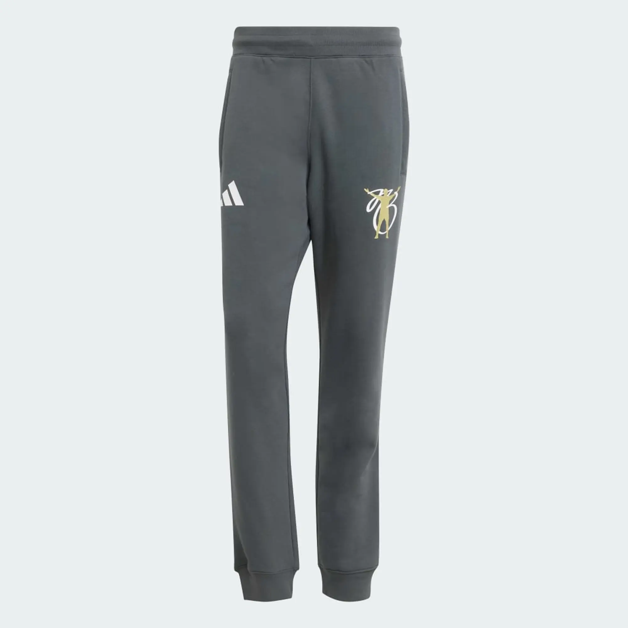 Jude Bellingham Tracksuit Bottoms (Grey) 2024-2025 Men's Polyester Real Madrid Made By: Adidas