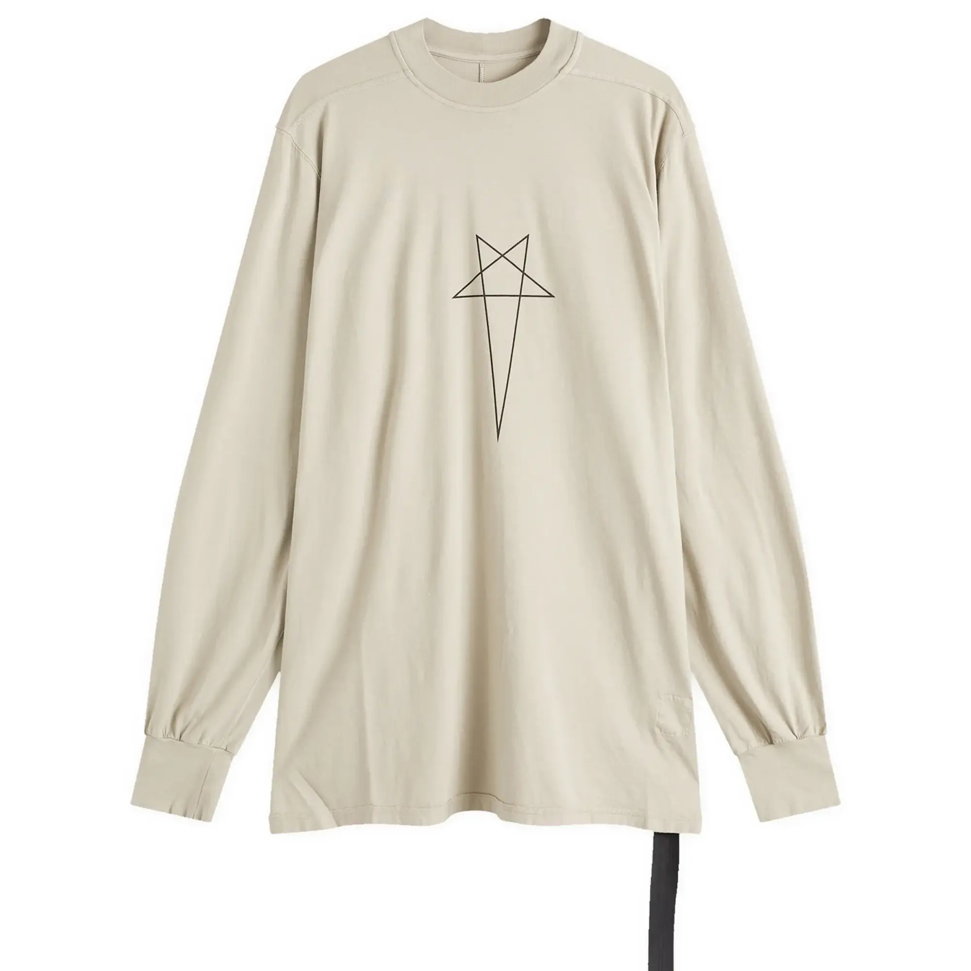 RICK OWENS DRKSHDW Jumbo Long-Sleeve Tシャツ Rick Owens DRKSHDW Men's Pentagram Jumbo Long Sleeve T-Shirt