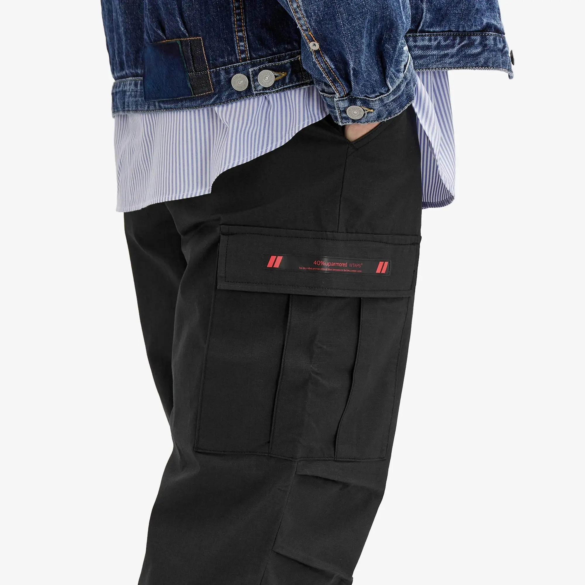WTAPS Men's 12 Ripstop Cargo Pants Black